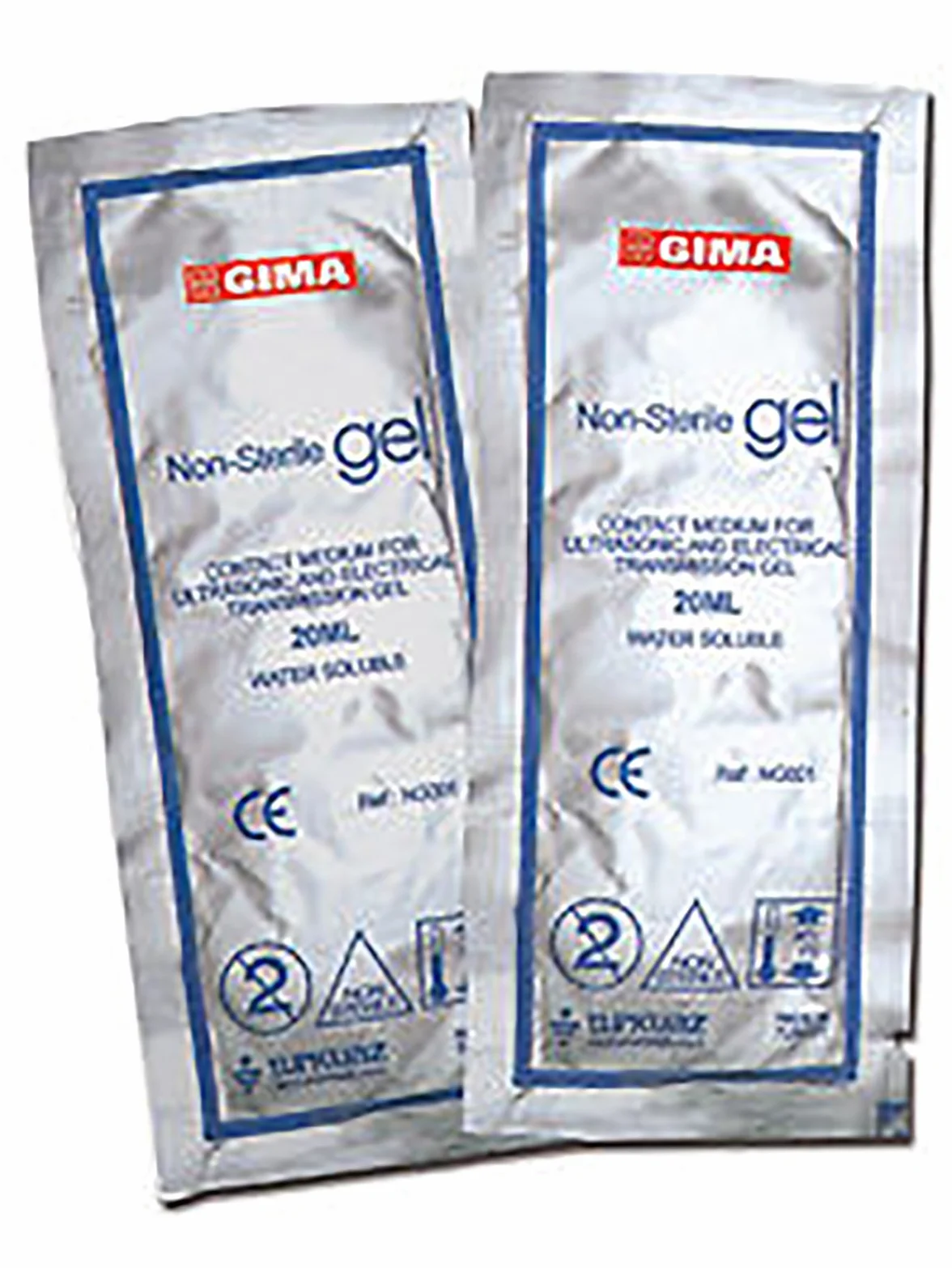 Gima 33271 Gel Ultrasuoni in Bustina 20 ml, Pezzi di 200, Transparente