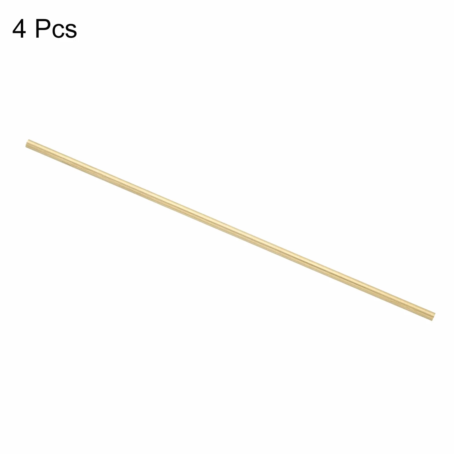 QUARKZMAN 4pz Aste in Ottone (5mm)3/16" x (224mm)9" Tonda Asta Rotonda Filo Rame Morbido per Tornio Barra per Manici Coltelli Pin Fai da Te Modellismo Aereo