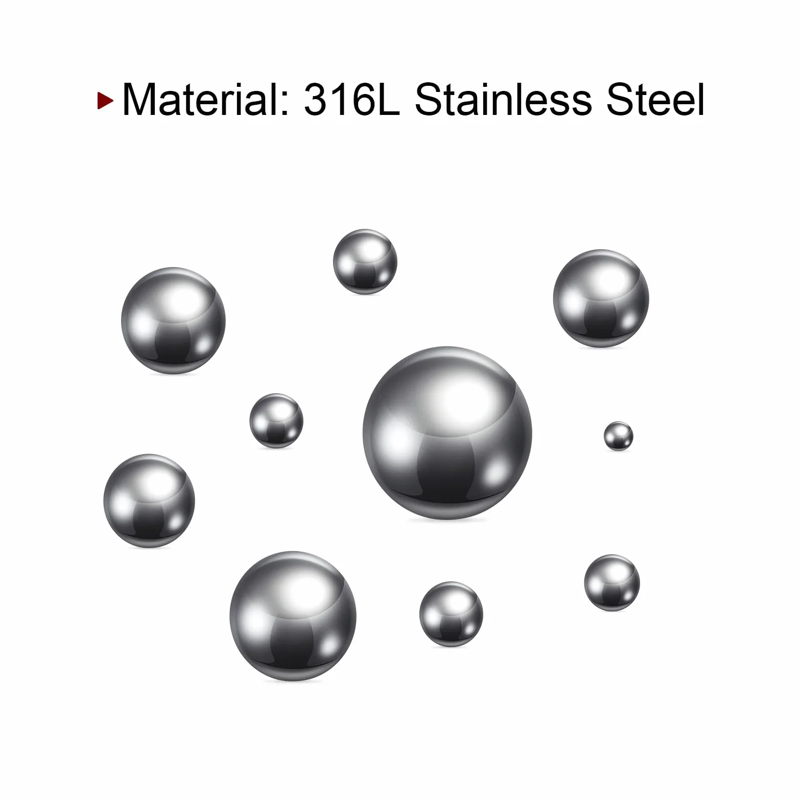 QUARKZMAN 120pz Precisione Sfere 5mm Diametro 316L Metallico di Precisione Cuscinetto a Sfera Inossidabile Acciaio Sfere per Cuscinetti