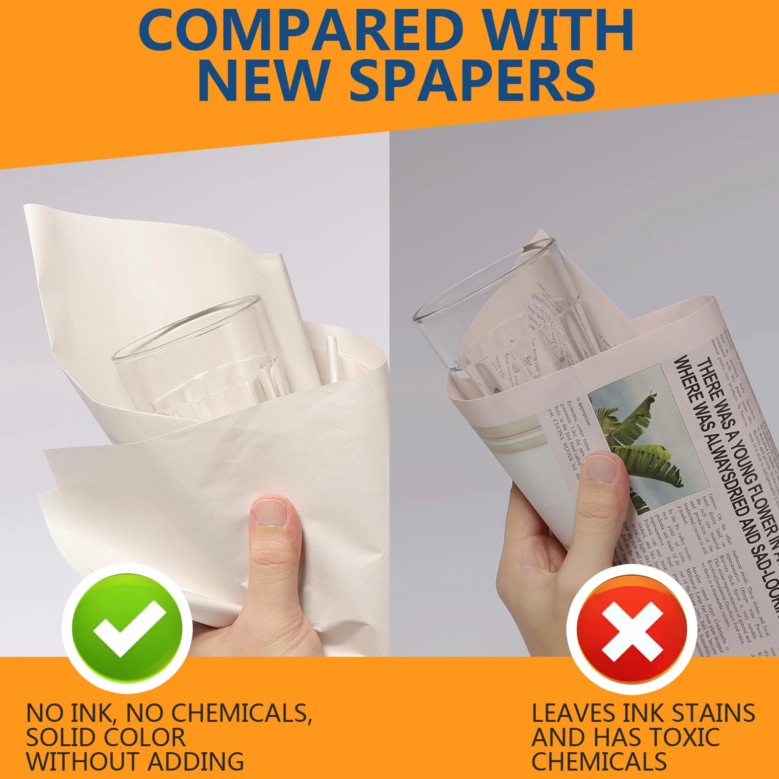 200 SHEETS 38 x 69 cm Packing Paper Sheet for Moving Shipping Wrapping Packing Box Newsprint Paper Moving Paper Moving Forniture Protecting Fragile Items Glass China Dishes Packing