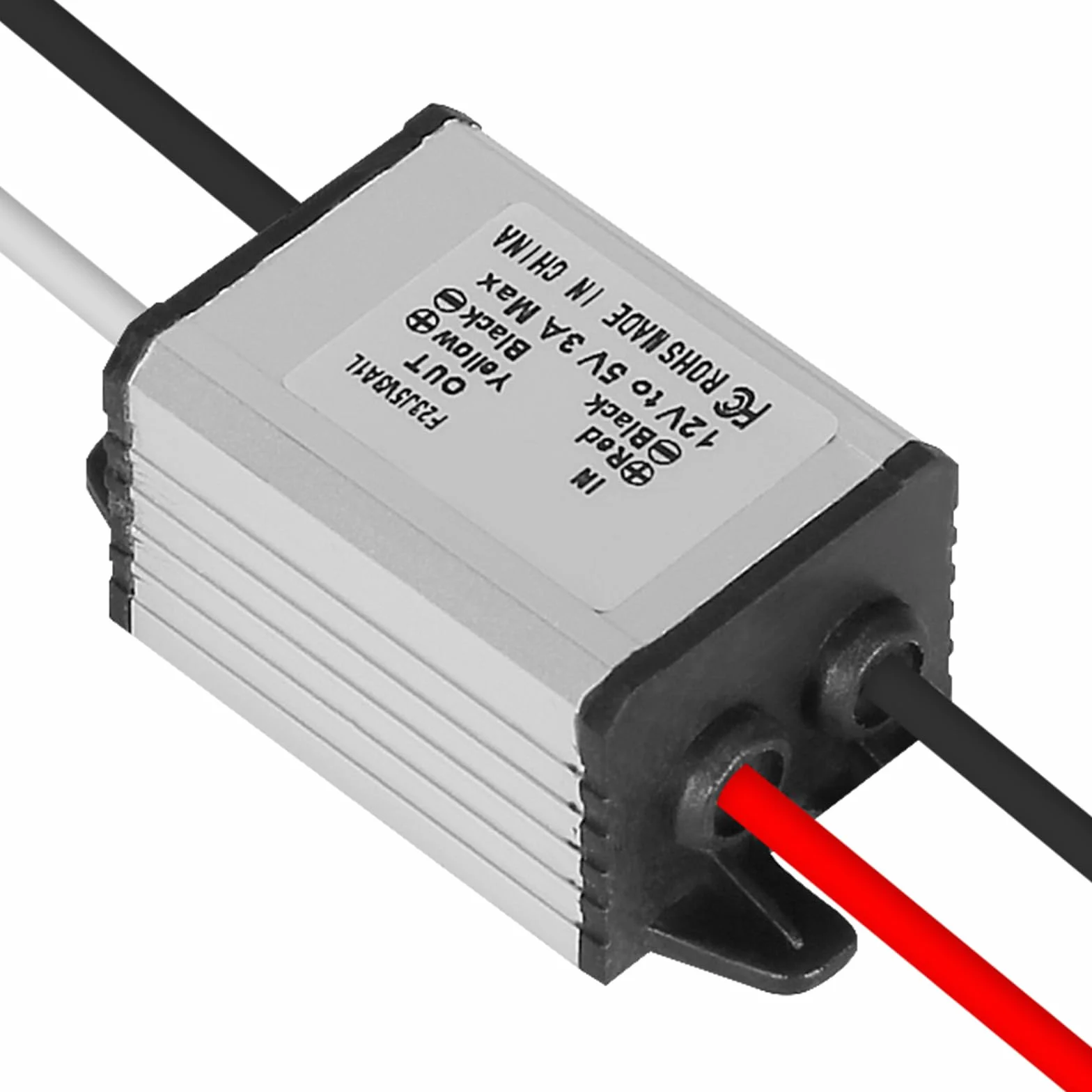 Jadeshay Convertitore di Alimentazione,12V a 5V Convertitore Step Down Regolatore DC DC Buck Convertitore Tensione Impermeabile Convertitore Adattatore Trasformatore per Veicoli e Altri Elettronici
