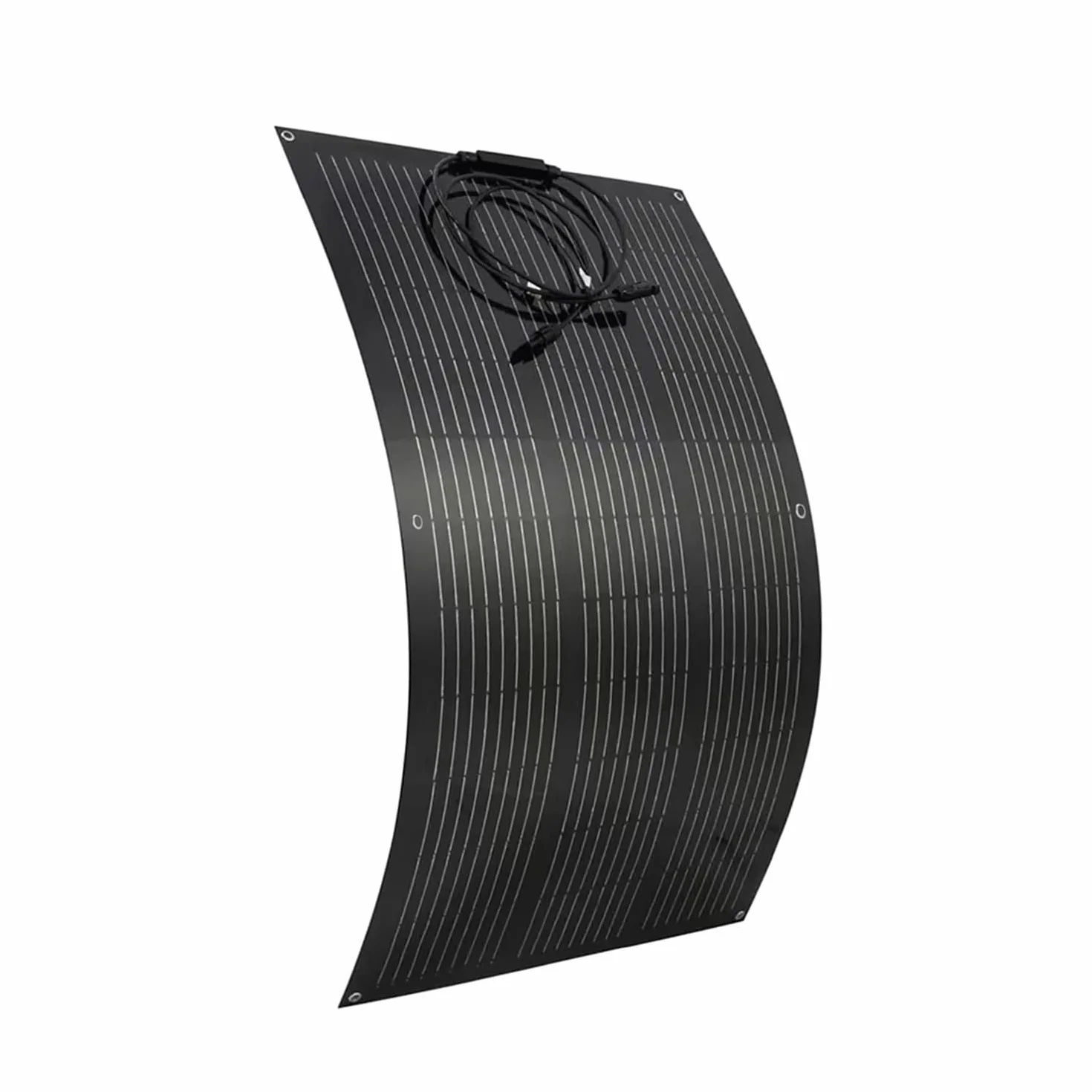 ETFE Pannello Solare Flessibile 100W 12V Monocristallino Pannelli Fotovoltaico per marino,camper, campeggio, barca, roulotte, auto,12V batteria e superfici ineguali