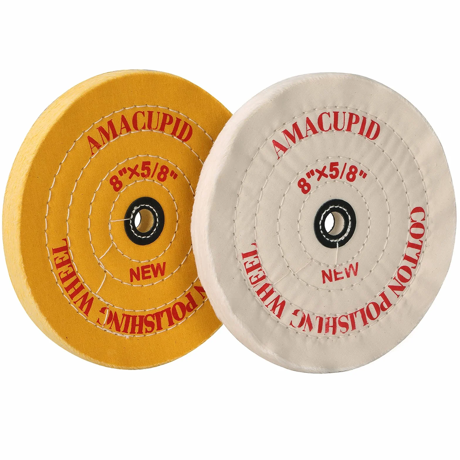 Kit dischi lucidanti cotone 200 mm foro 16 mm per lucidatrici da banco