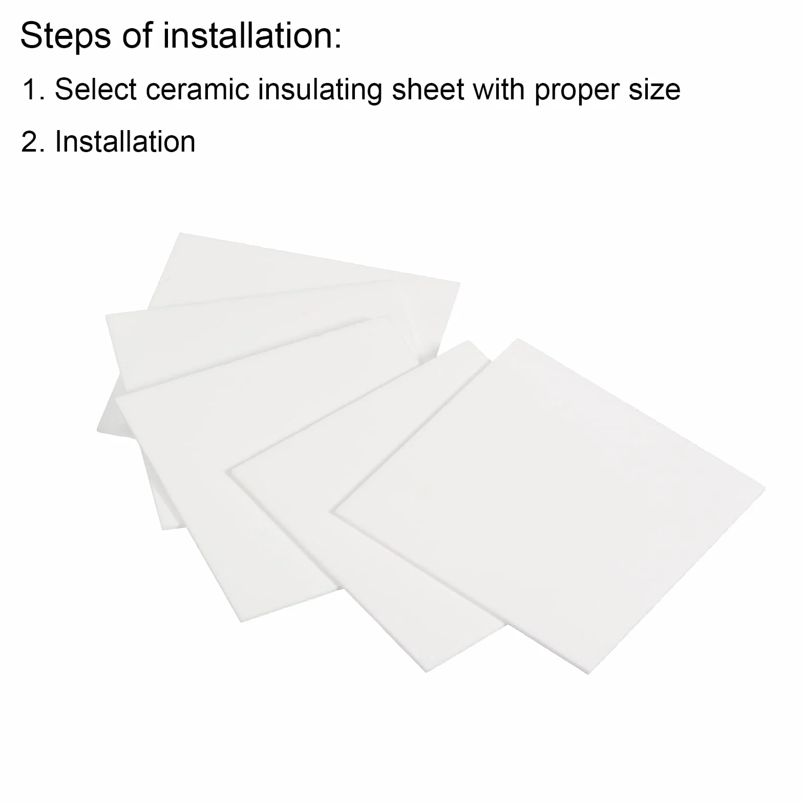 PATIKIL Allumina Ceramica Lastra Quadrato Raffreddamento Imbottitura Isolante 5pz 50x50x1mm per MOS Transistor