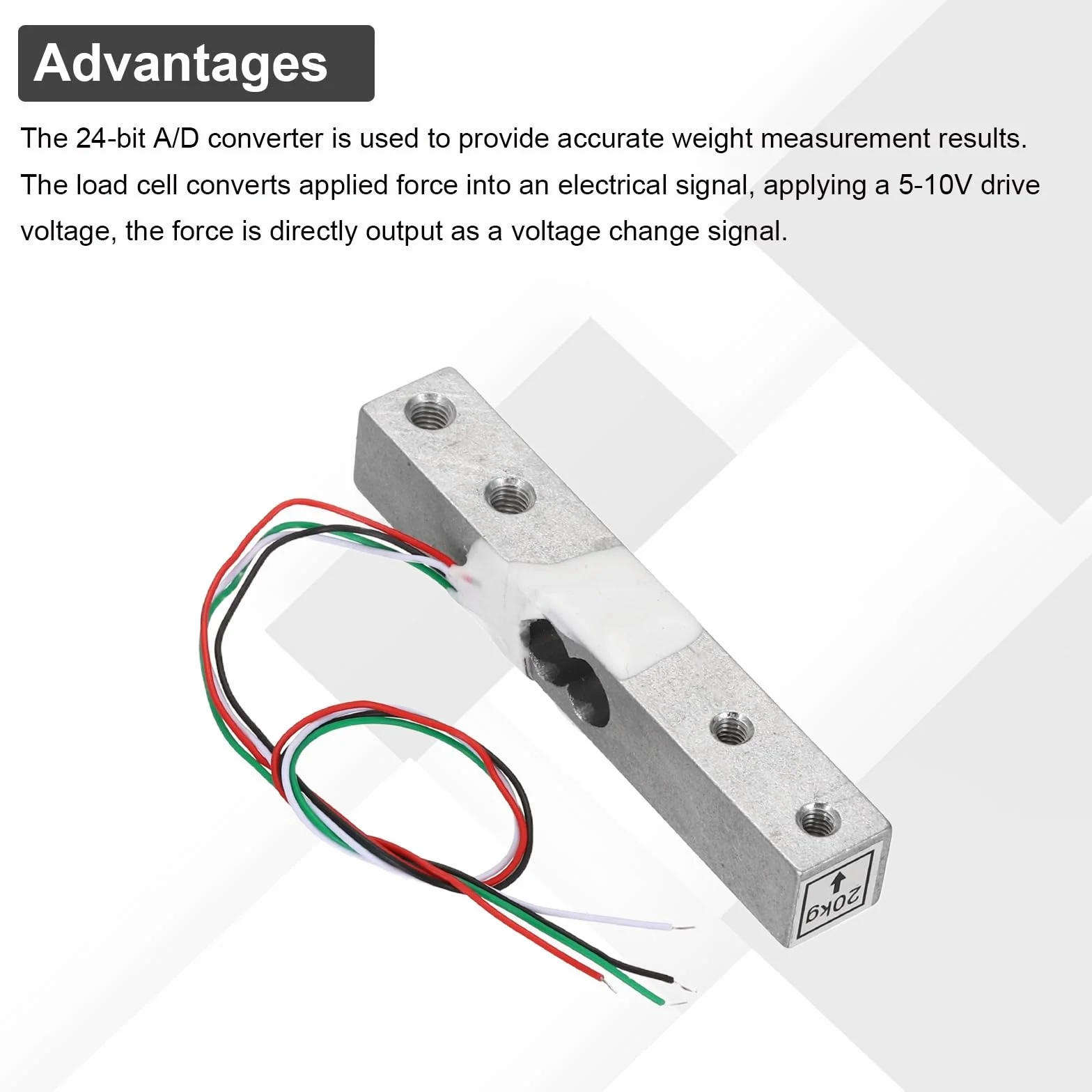 QUARKZMAN 4 Set Sensore Di Peso A Cella Di Carico Digitale 20KG + Modulo HX711 Sensore Di Pesatura 24 Bit Precisione A/D Doppio Canale 20x33 mm Per Kit Bilancia Elettronica Cucina Portatile
