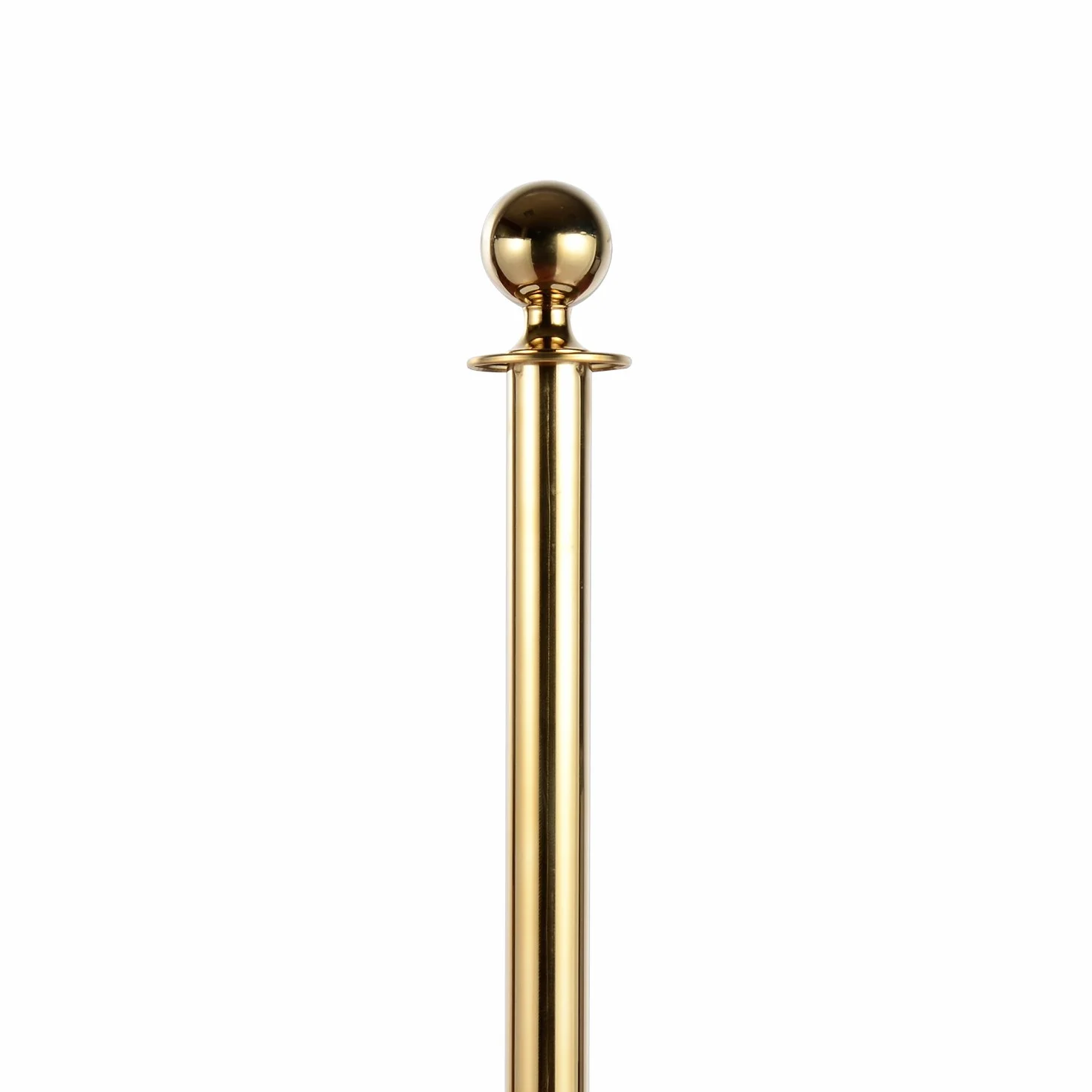 Outsunny Transenne Elimina Separacode Paletti di Delimitazione con Corde Rosso Acciaio Inox Ф32 x 95CM Oro