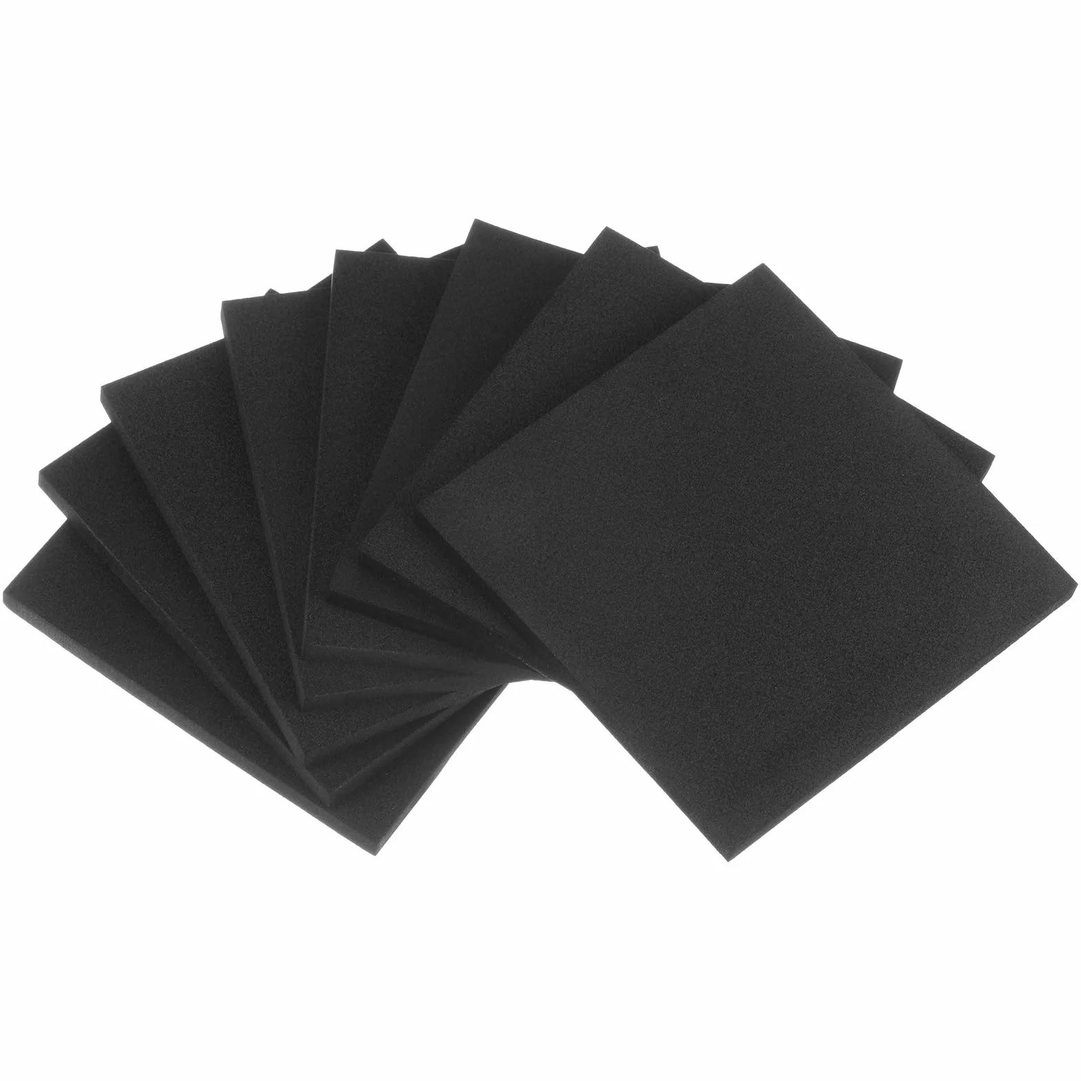 QUARKZMAN 8pz Fogli di Gomma EVA Adesiva 6,35mm Spessore 100mm Quadrato in Schiuma Neoprene Cuscinetti Antivibranti