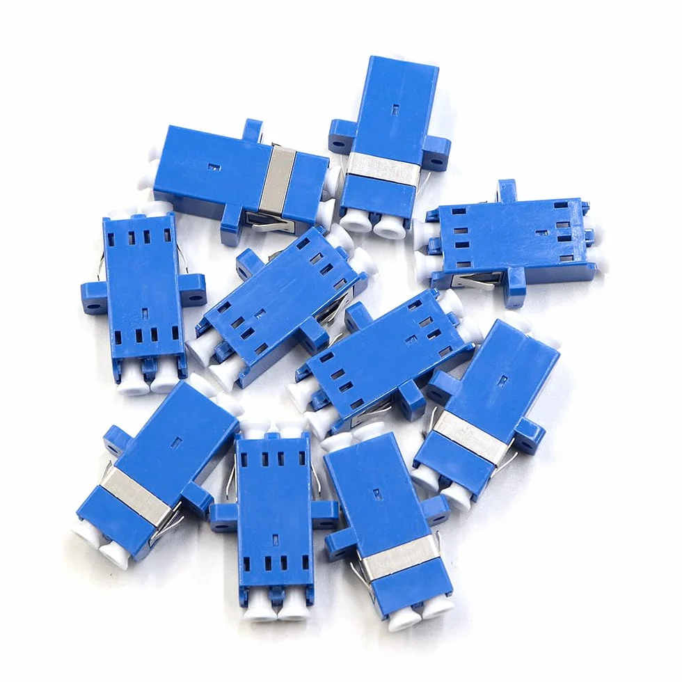 DollaTek 10PCS Fibra Ottica LC a LC Adattatore Monomodale UPC Duplex Accoppiatore