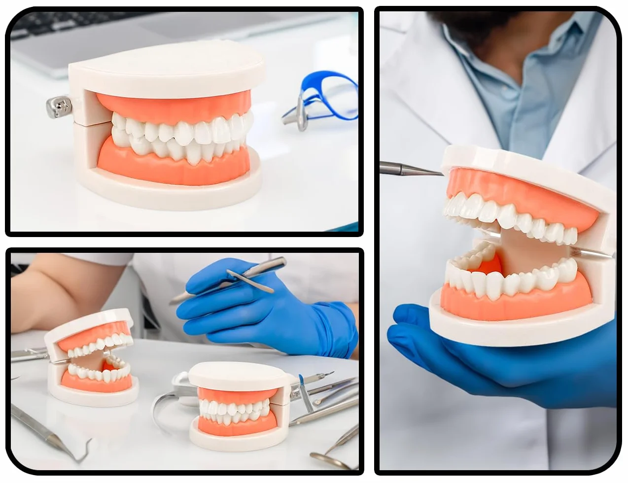 KAPSING Modello di Protesi Dentaria Standard per Dentista, Realistico Modello di Dente, per Ricerca e Mostre