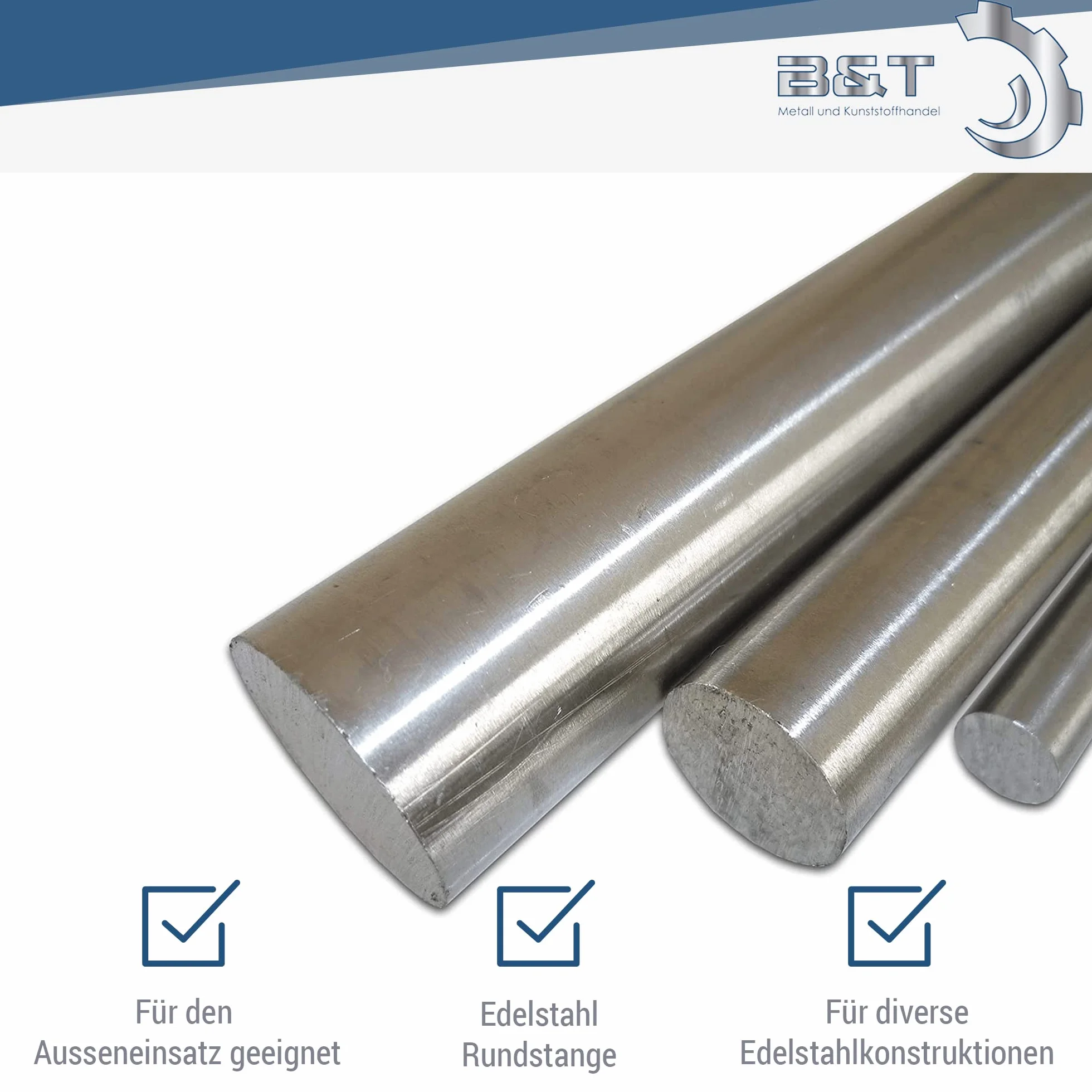 Punta tonda in acciaio INOX diametro 12 mm rettificata H9 K240 lunghezza 50 cm