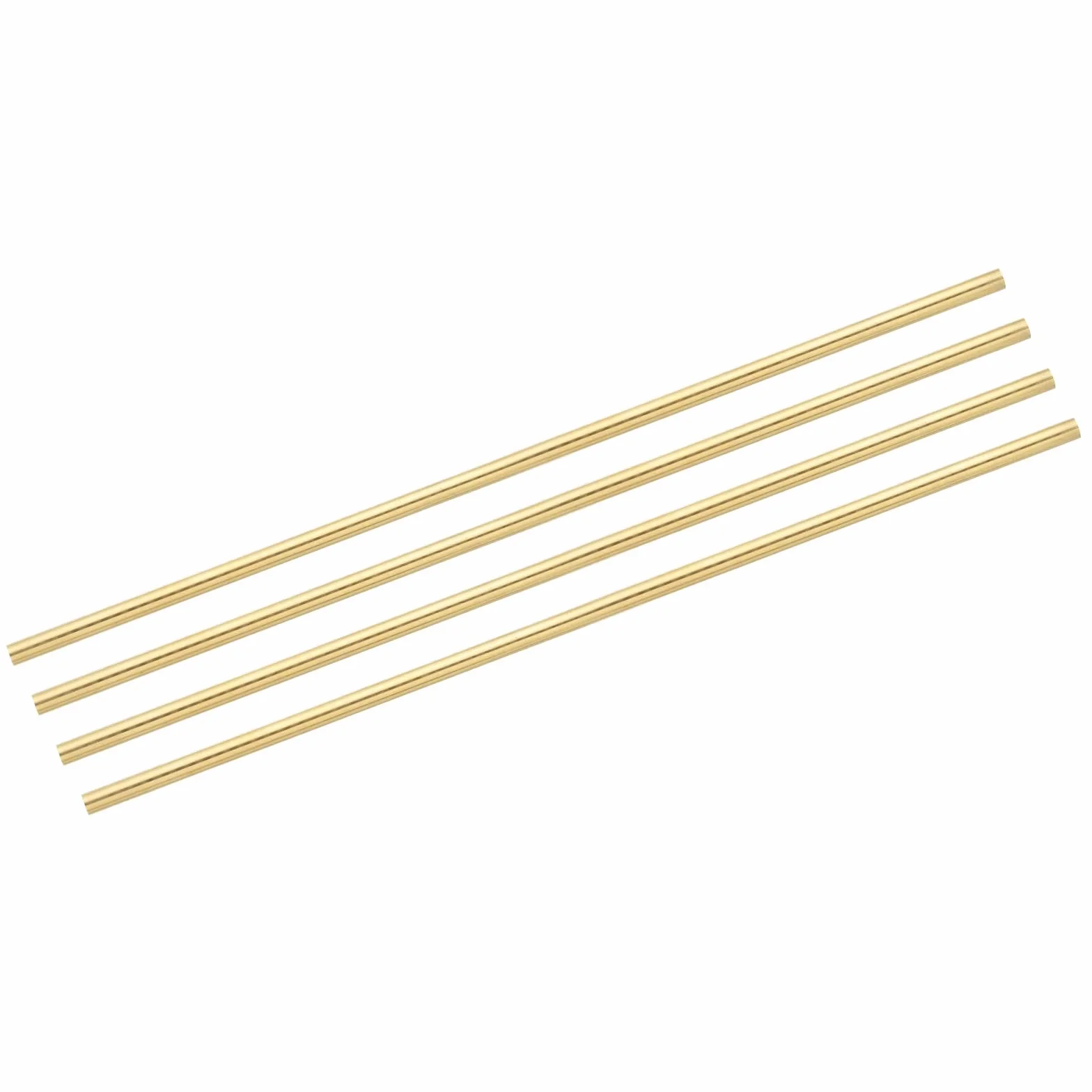 sourcing map 4 aste in ottone (8,5 mm) 354 mm x 354 mm, barra rotonda in ottone massiccio per tornio per manici di coltelli, perni fai da te e modellini di aerei