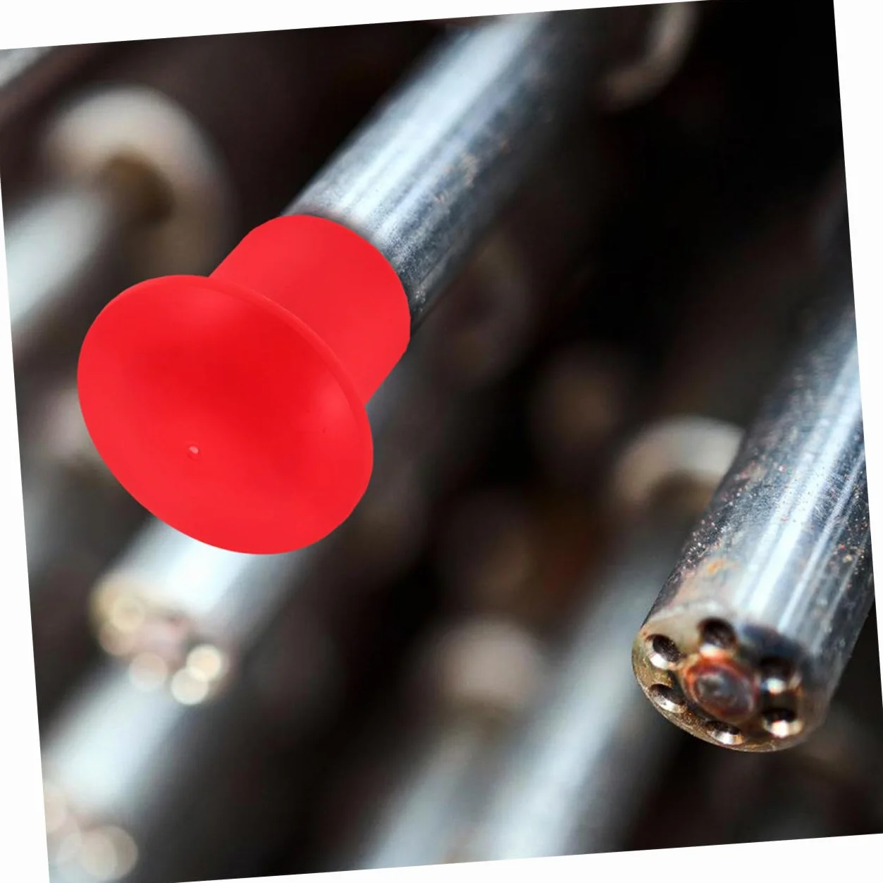 Cappucci di Protezione per Barre D'armatura in Pp Rosso 16-25mm, Tappi Terminali di Sicurezza a Fungo, Copriferro Riutilizzabili 50 Pezzi
