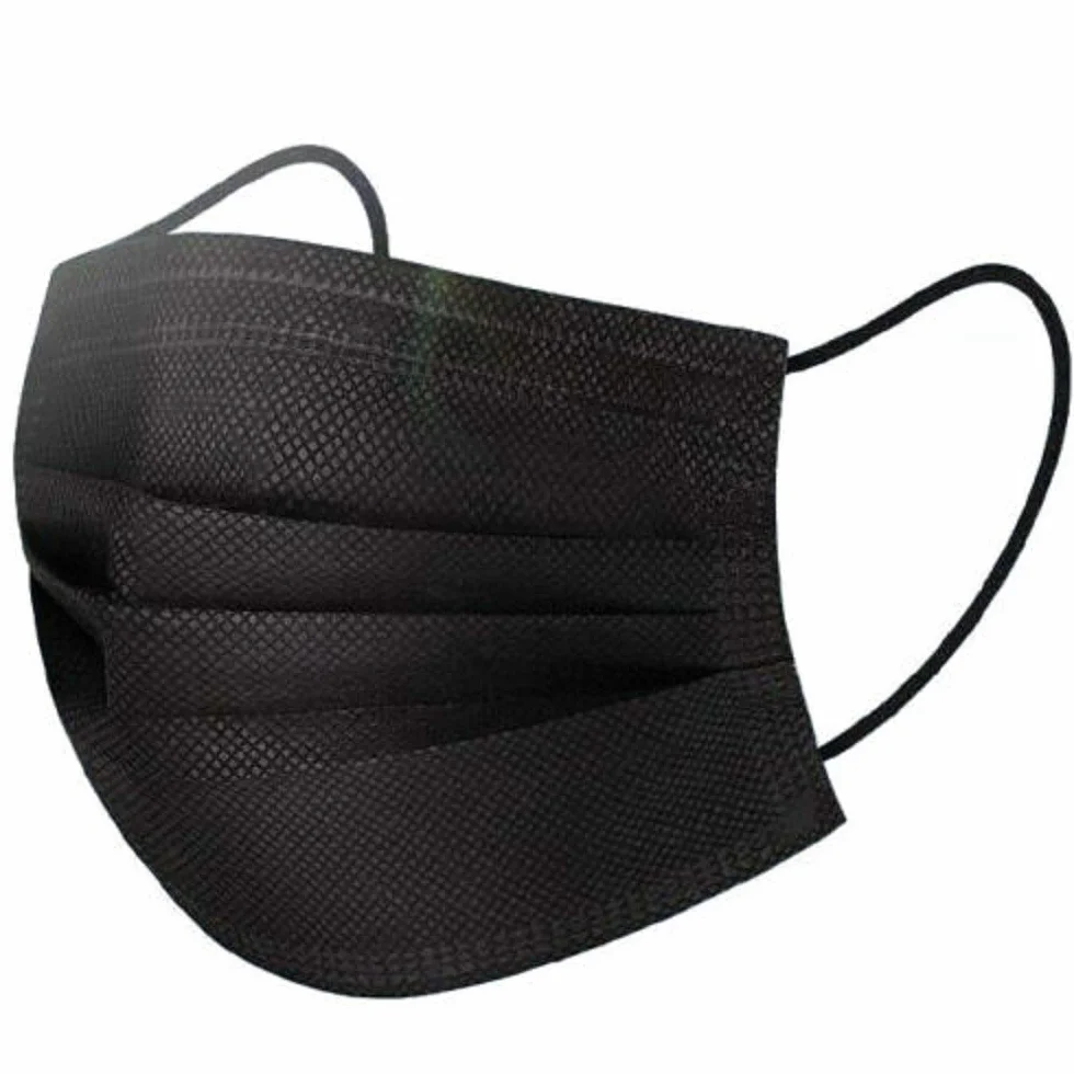 Pezzo Maschera Protettiva Paradenti USA E Getta 3 Strati Tnt Fucsia - Nero, 100x Stück