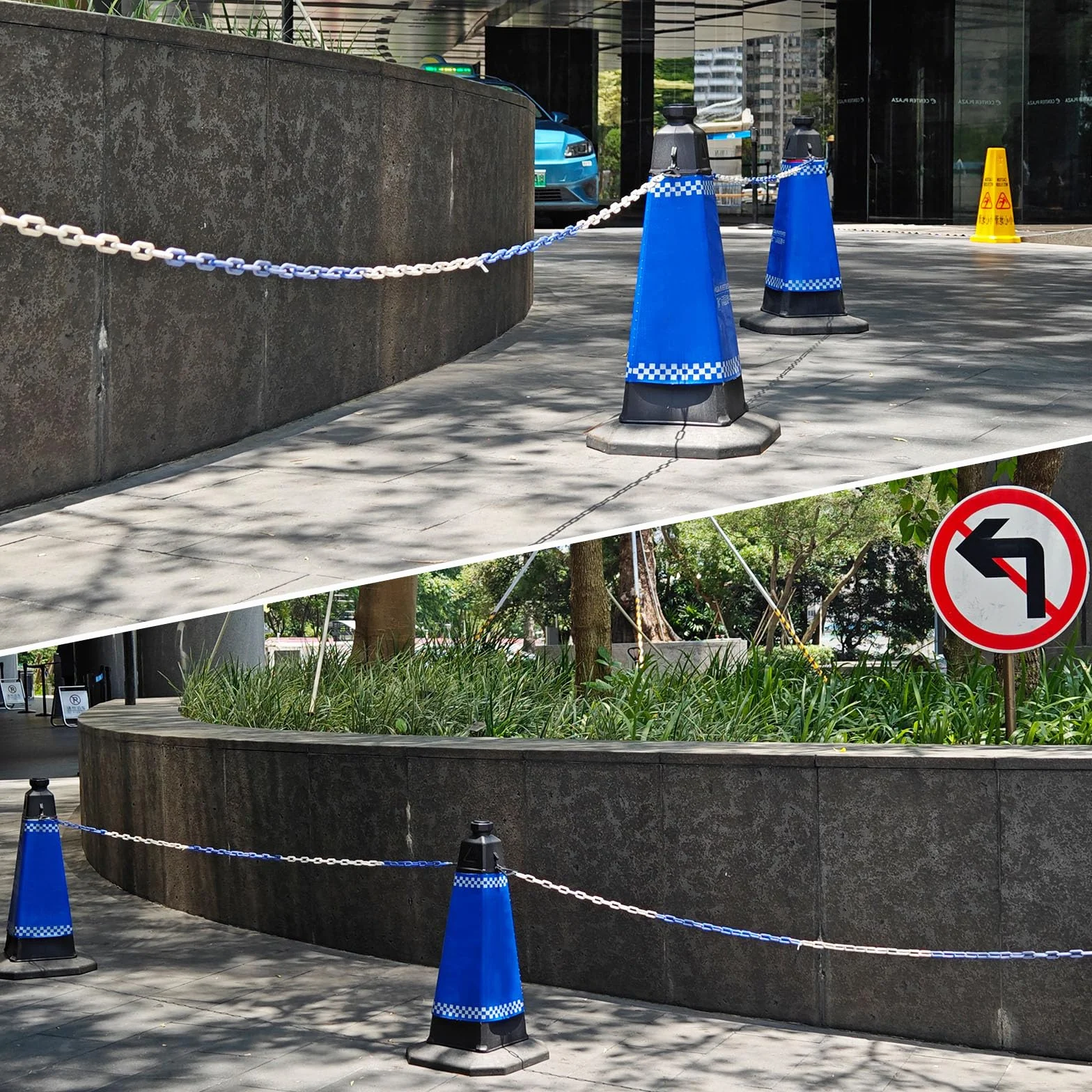 PATIKIL Catena in Plastica Nera, 16 ft 8mm Catena di Sicurezza per Controllo della Folla, riga di Attesa, Parcheggio, Recinzione, Cancello, Concerto, Cantiere e Decorazione