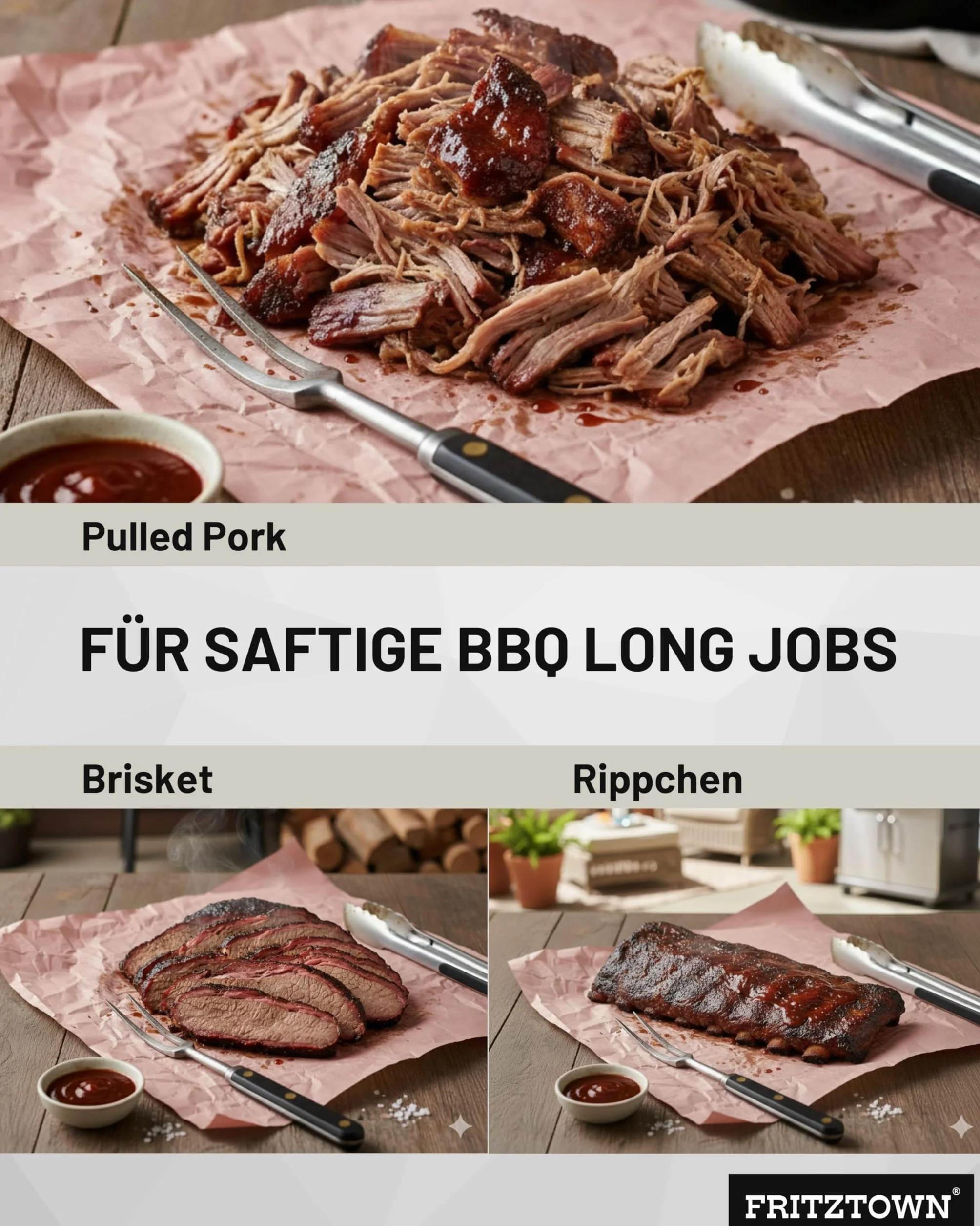 Butcher Paper Deluxe Pink Rolbox con bordo a strappo, scatola per alimenti, carta kraft, ideale per barbecue, fumatori e imballaggi di carne, 60 cm x 50 m