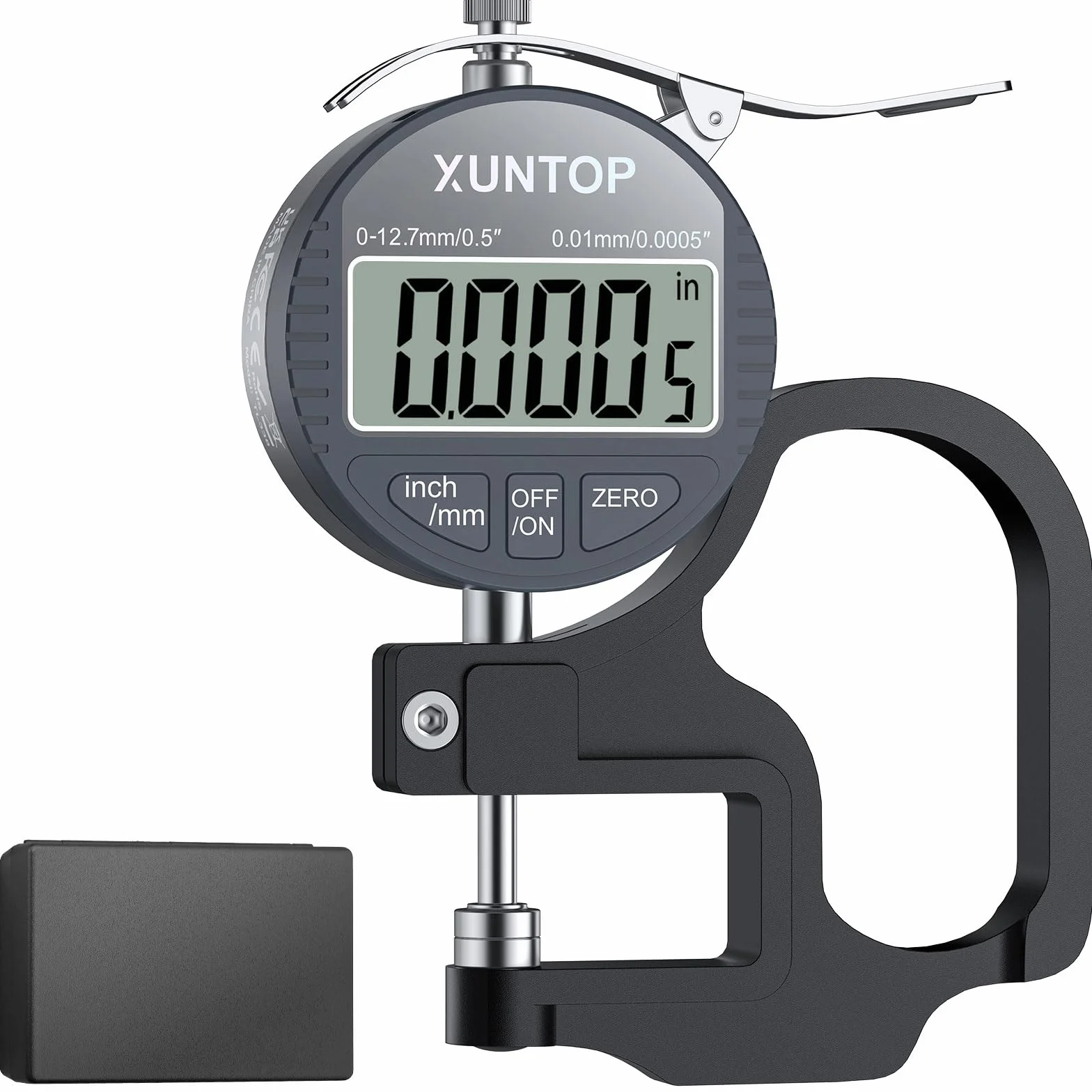Spessimetro Digitale 0-12,7mm 0,01mm Display LCD Calibro Elettronico con Auto-Spegnimento
