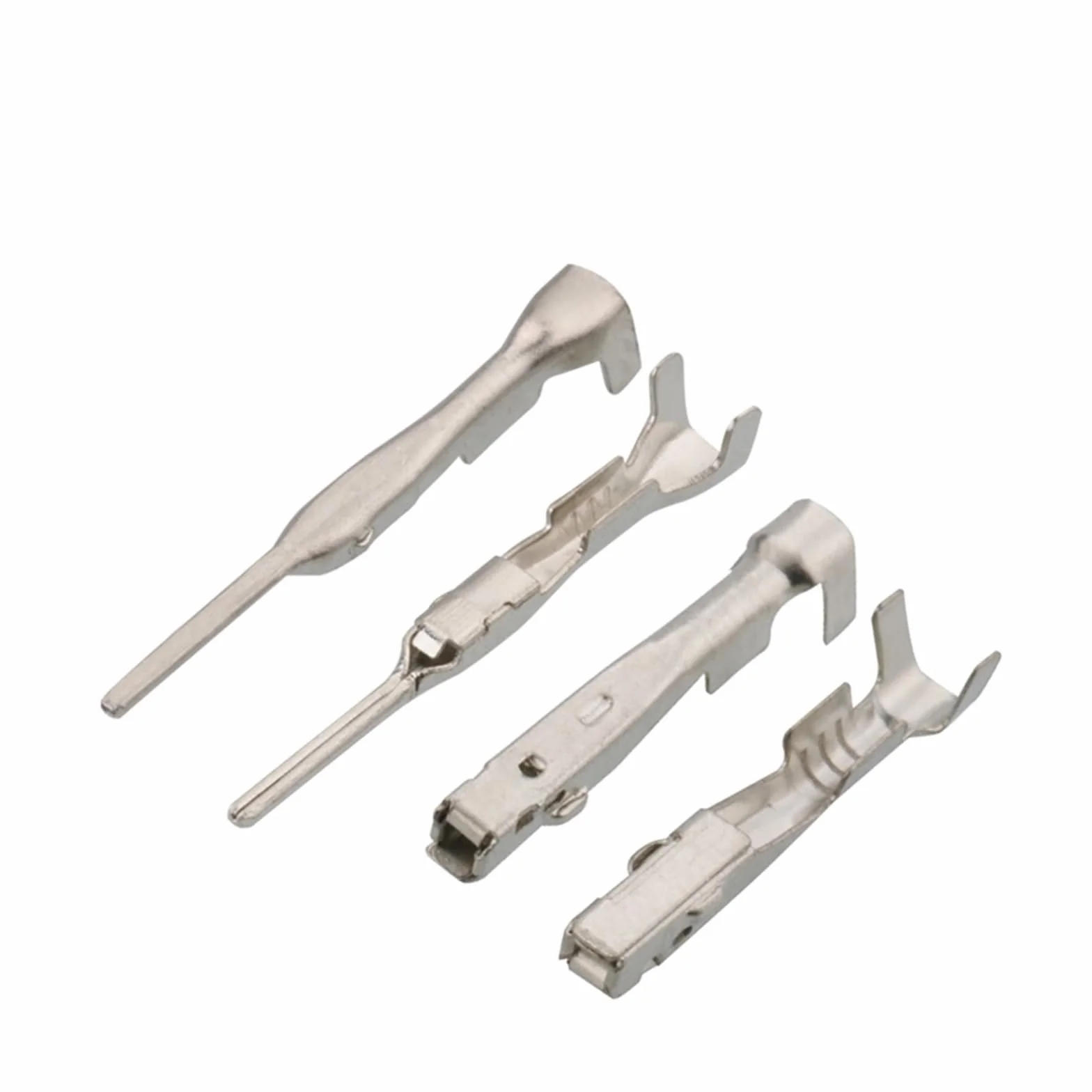 20/50/100/200/500 PCS Brass Tinned Crimping Terminal Loose Splice Pins Wiring Connector DJ613-G1×0.6A/8100-3177(Male Female,50 PCS)