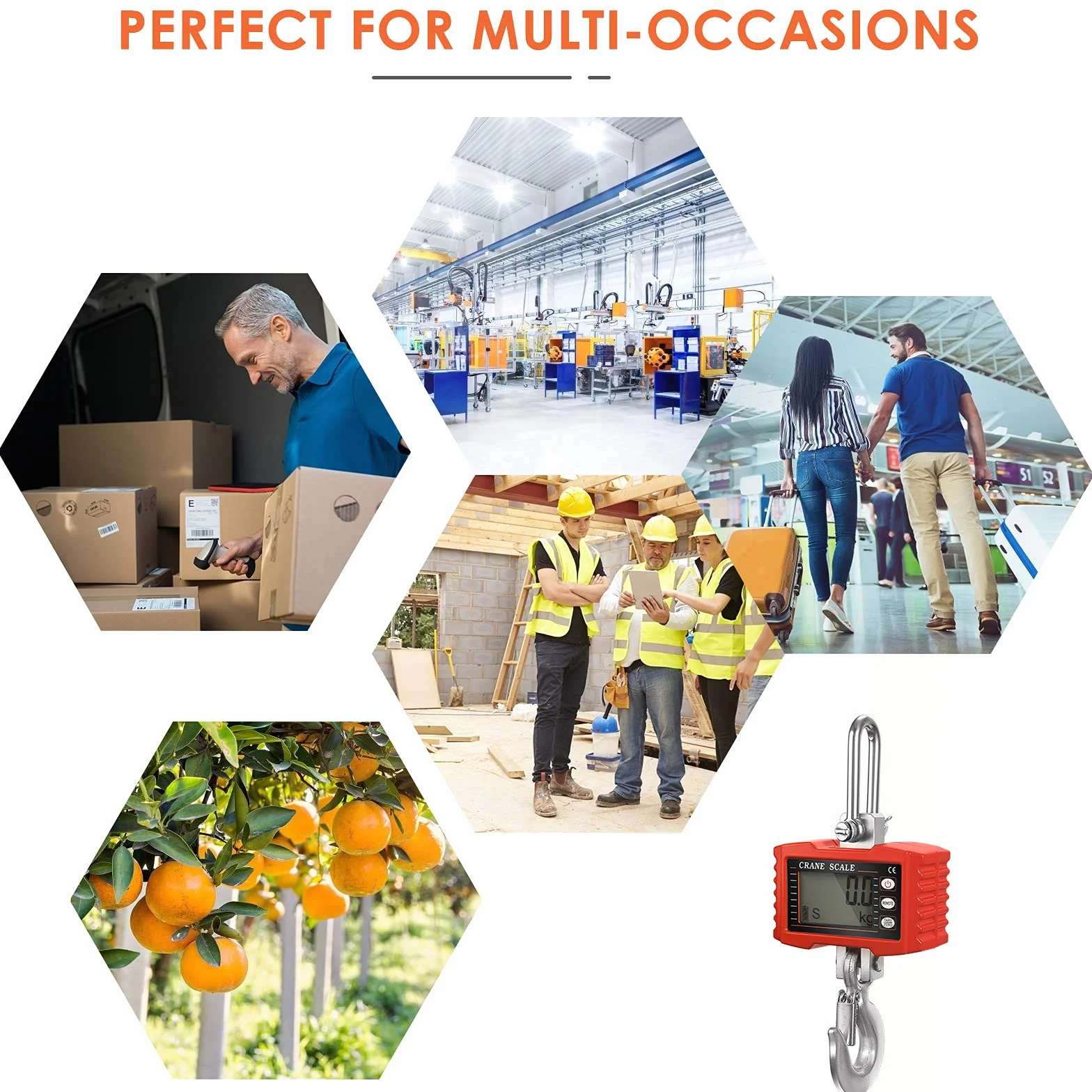Bilancia sospesa digitale 2200 libbre 1000 kg industriale per gru elettronica portatile 1T