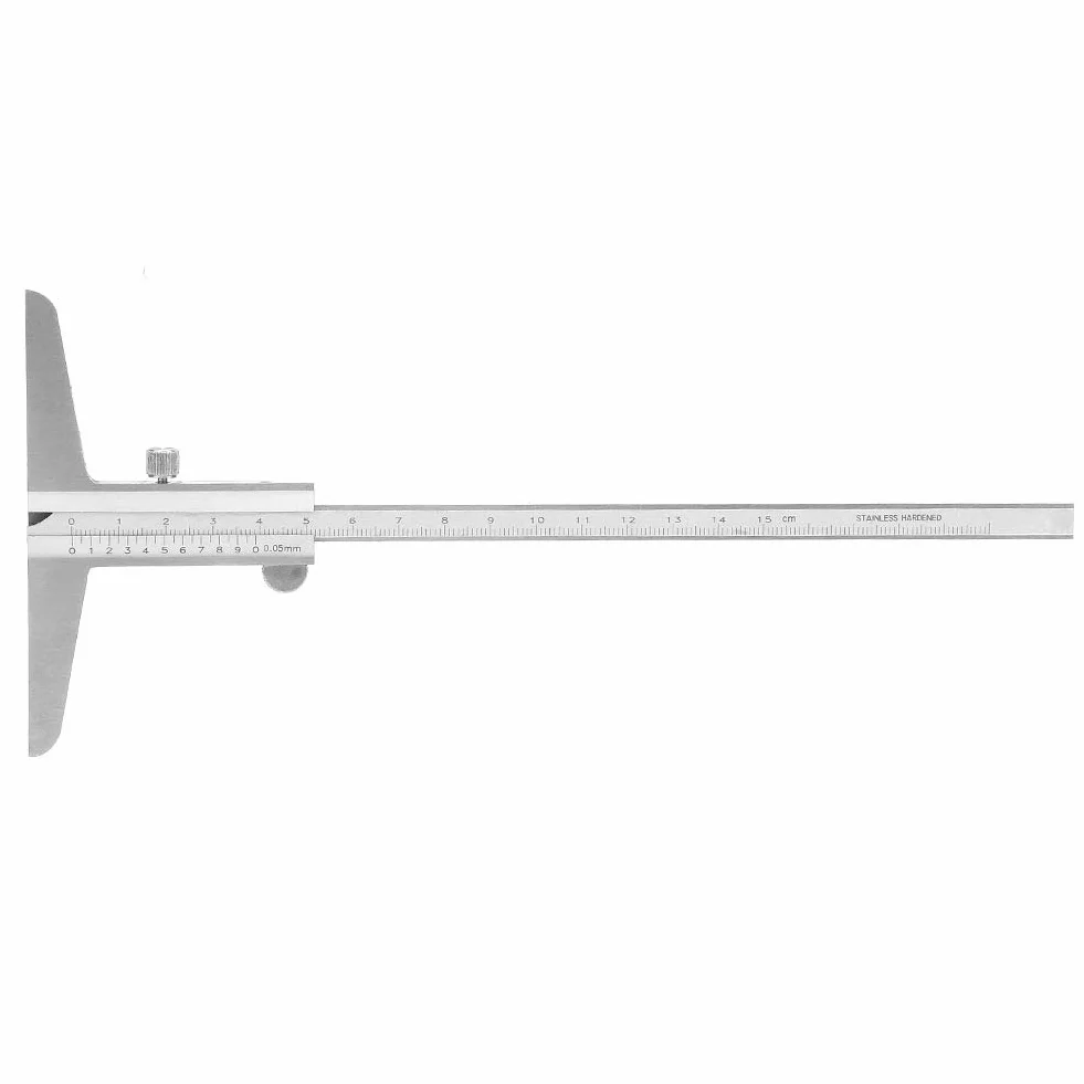 Calibro di Profondità in Acciaio Inossidabile 0-150 mm, Strumento di Misurazione di Precisione