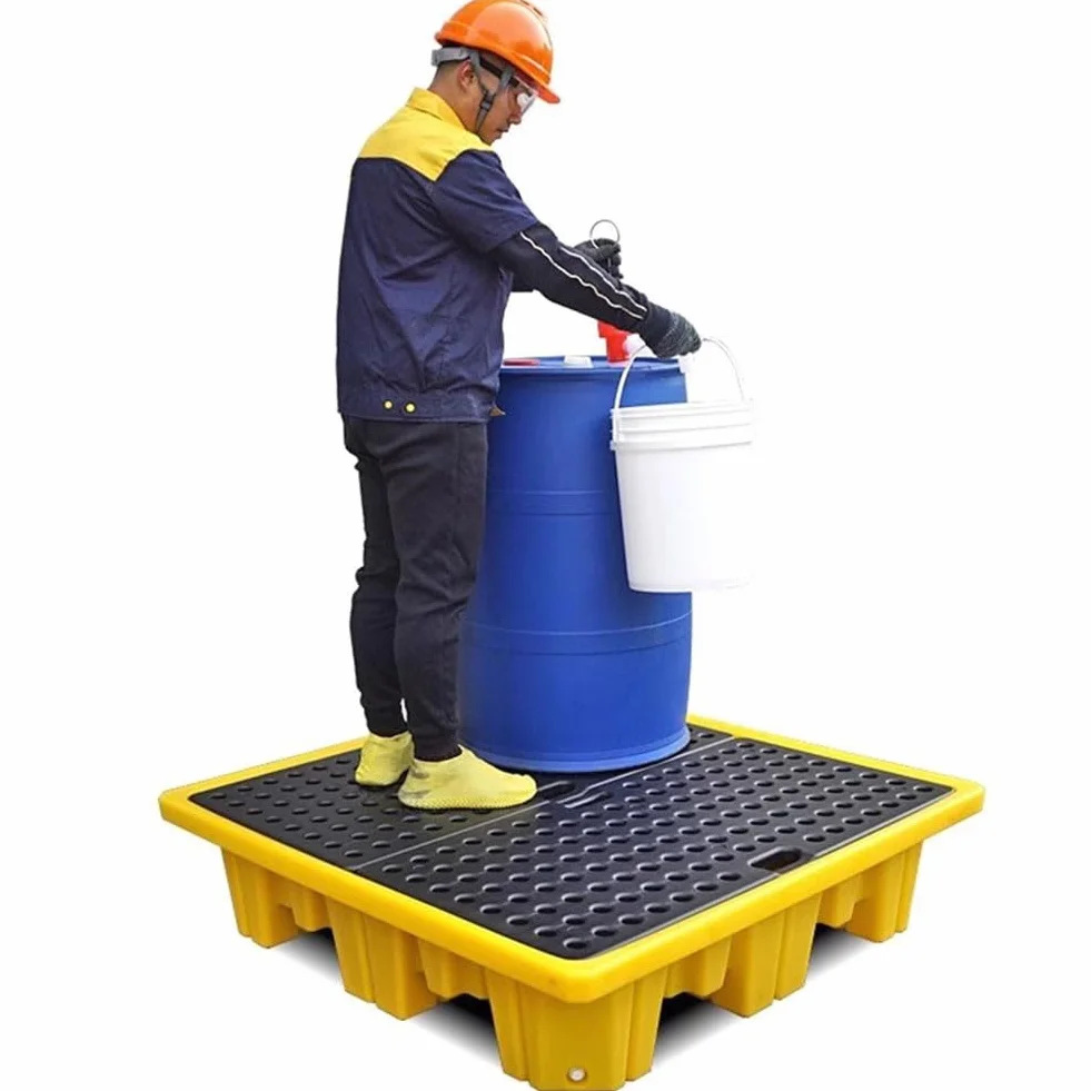 Generico Piattaforma Anti-sversamento Quadrata o Rettangolare, Piattaforma di contenimento delle fuoriuscite, Contenitore per Pallet in plastica Anti-Perdita, 17 Stili (33,5 * 33,5 * 5,5 cm)