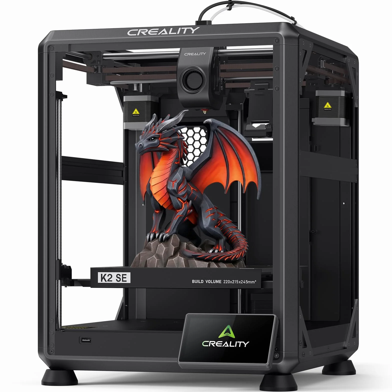 Creality K2 SE Stampante 3D - Stampa 500mm/s Alta Velocità, Compatibile CFS Multicolore, Telaio Metallo Solido, Estrusore Diretto, Livellamento Automatico, 220×215×245mm