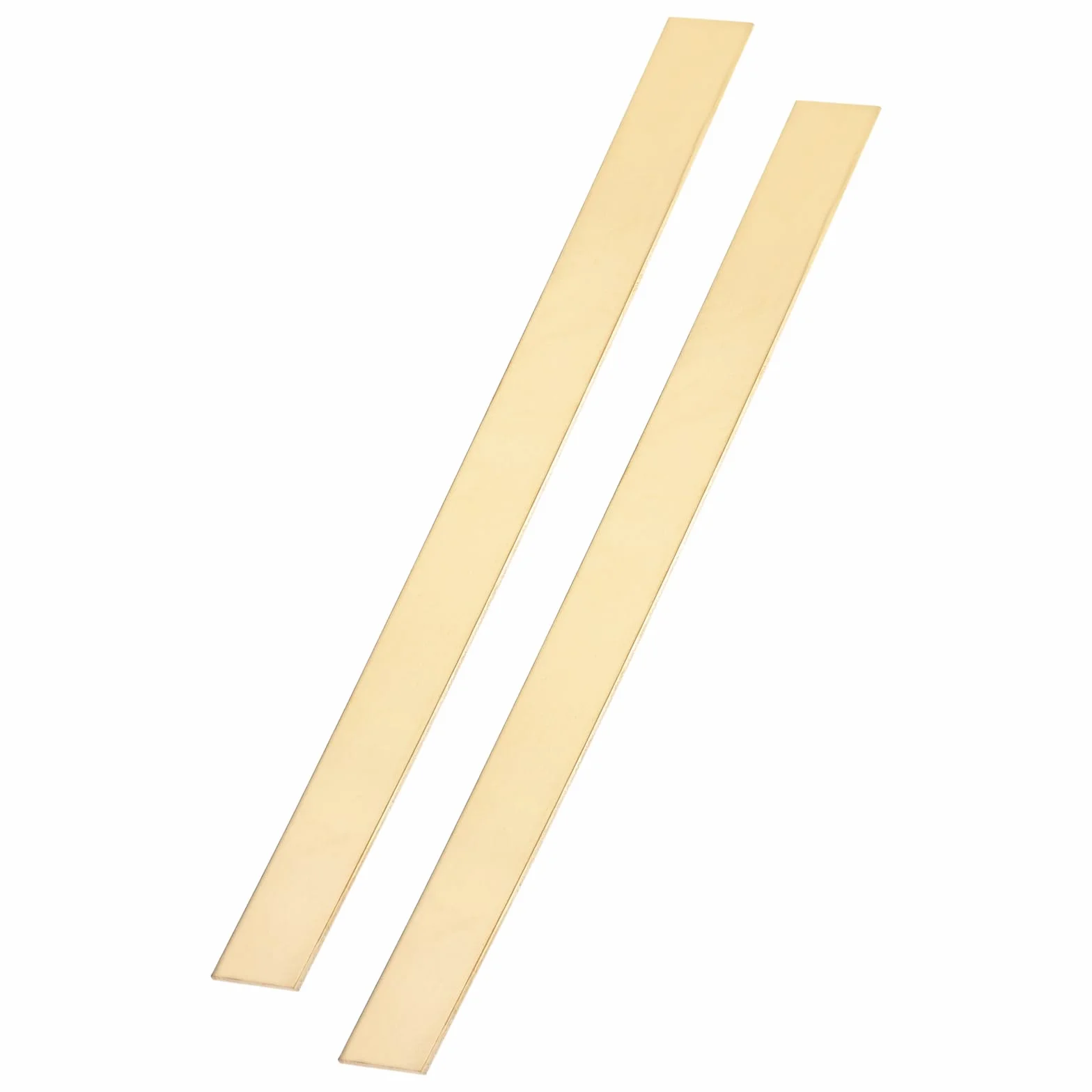 QUARKZMAN 2 Pezzi Barre Piatte In Ottone H62, 0.06"x1"x12" Barre Quadrate In Ottone Massiccio Per Realizzazione Coltelli DIY Decorazione Architettonica Industria Conducibilità Termica