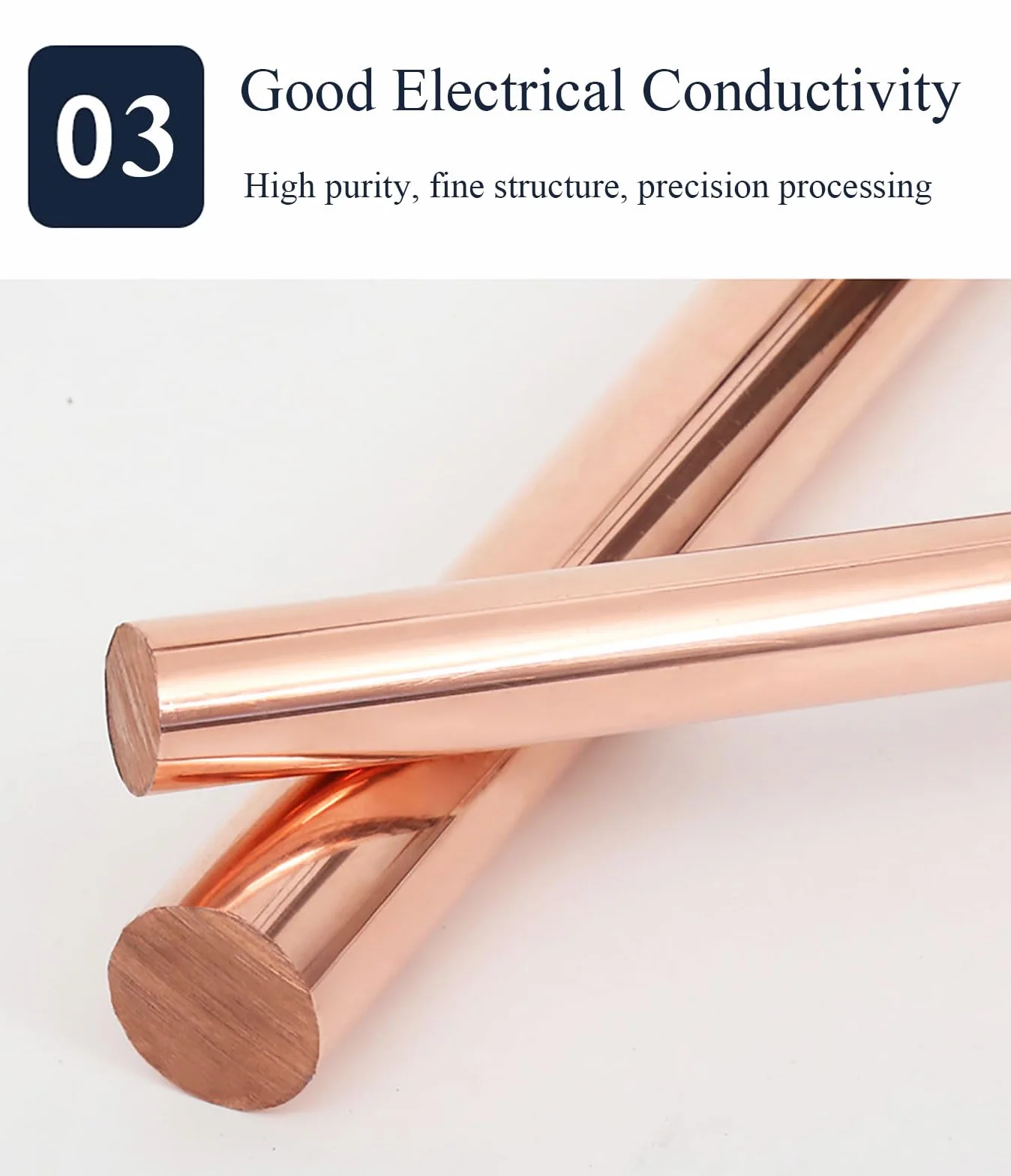 COYOUCO Asta tonda di rame puro diametro 8 mm, asta metallica di rame nuda di lunghezza 300/400/500 mm per hobby artigianali in metallo, elettrici e industriali,8 * 300mm