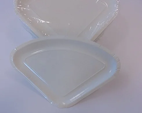 SDG PZ 100 Piatto Triangolare TRANCIO Pizza in CARTONCINO da ASPORTO Vassoio in Carta per Alimenti Paper CABARE' 1/4