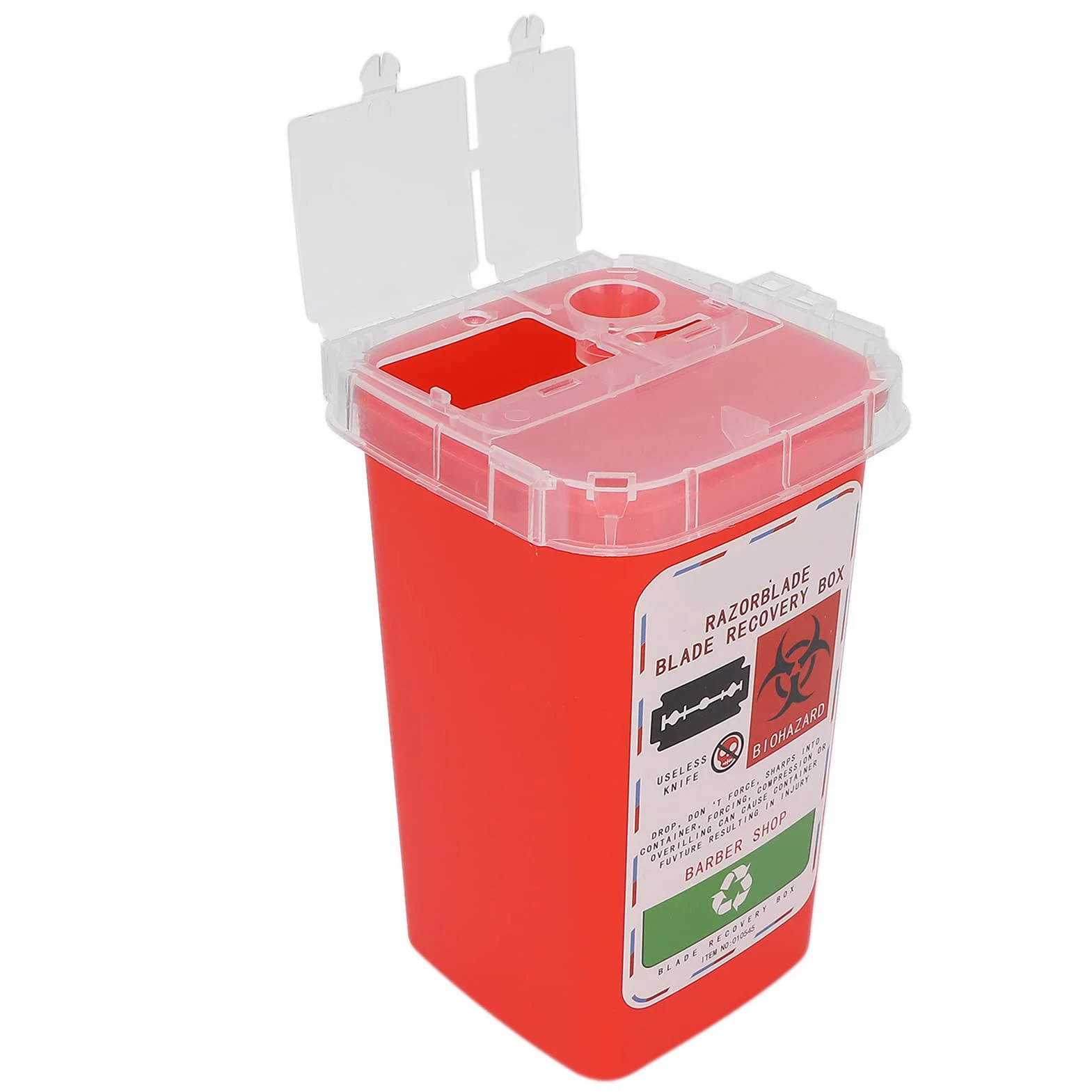 Contenitore per Lame in Plastica Resistente agli Agenti Chimici Rosso
