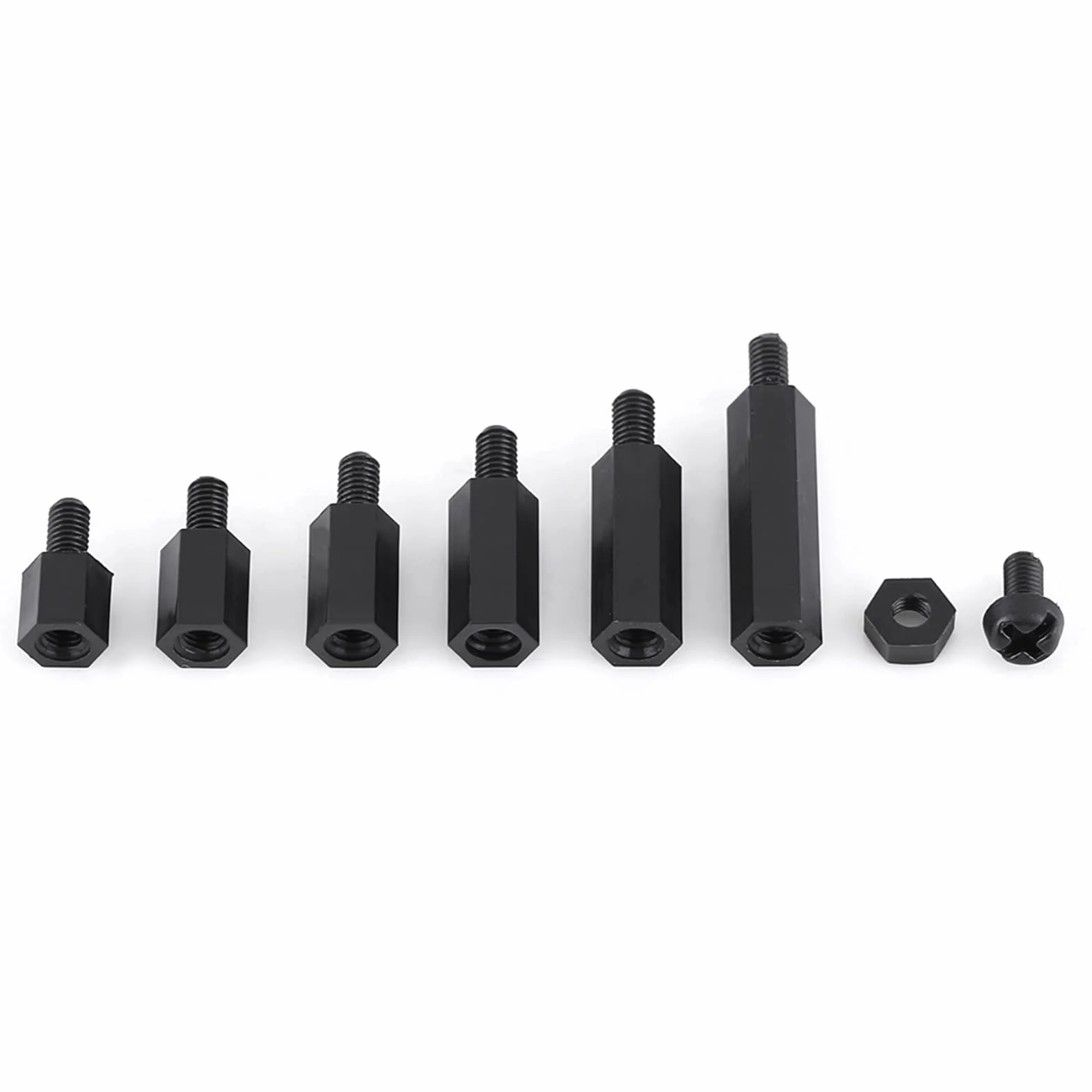 Kit di Nylon Colonna Esagonale di Stallo Spaziatore 250pcs M2 M3 Maschio-femmina con Dadi di Viti, Montando tra Circuiti PCB e Schede di Macchina, Ideale per la Creazione di Termici (M2 MODELLO
