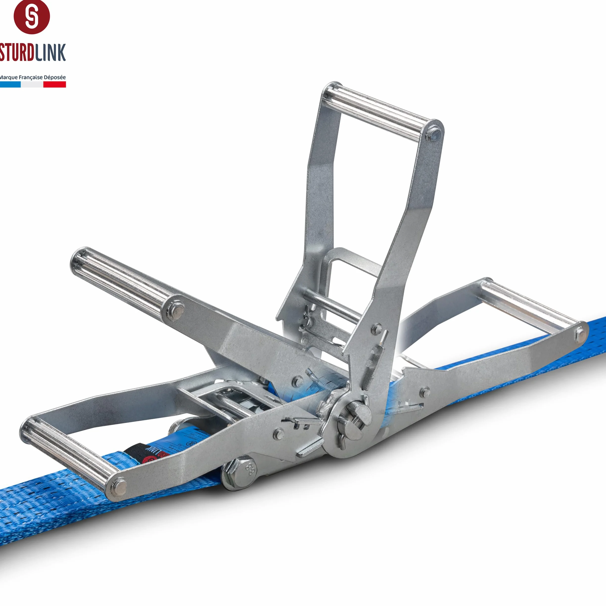 Sturdlink - x2 Cinghia di Fissaggio a cricchetto, Larghezza 50 mm, con Ganci in Ferro, Lunghezza 9 m, LC 2500 kg/5000 kg+ Borsa, STF 350 Dan, per Trasporto, rimorchio, Peso Pesante, Camion, Car