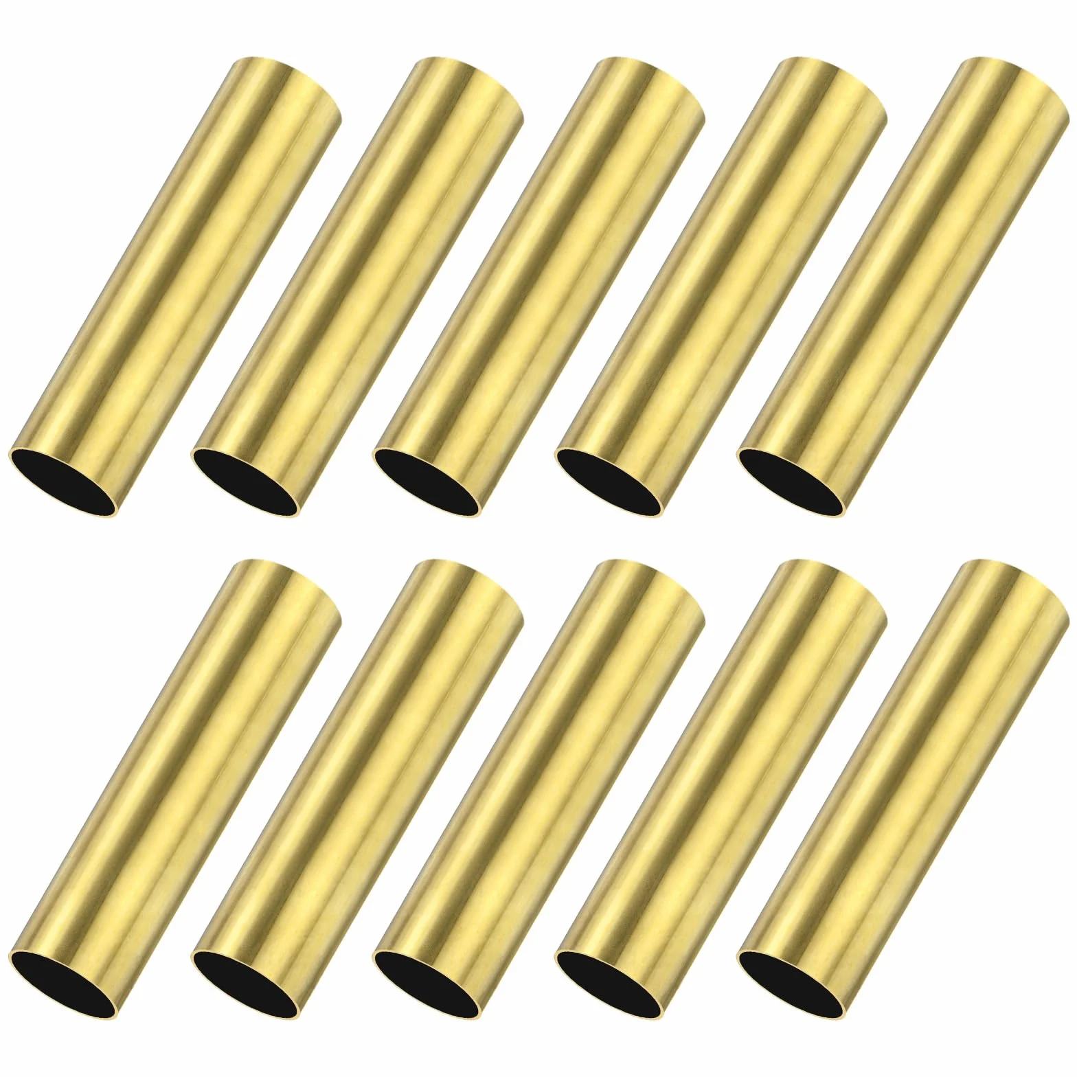 M METERXITY 10 Pcs 20mm Tubo Rotondo In Ottone, 5mm OD 0.2mm Spessore Della Parete