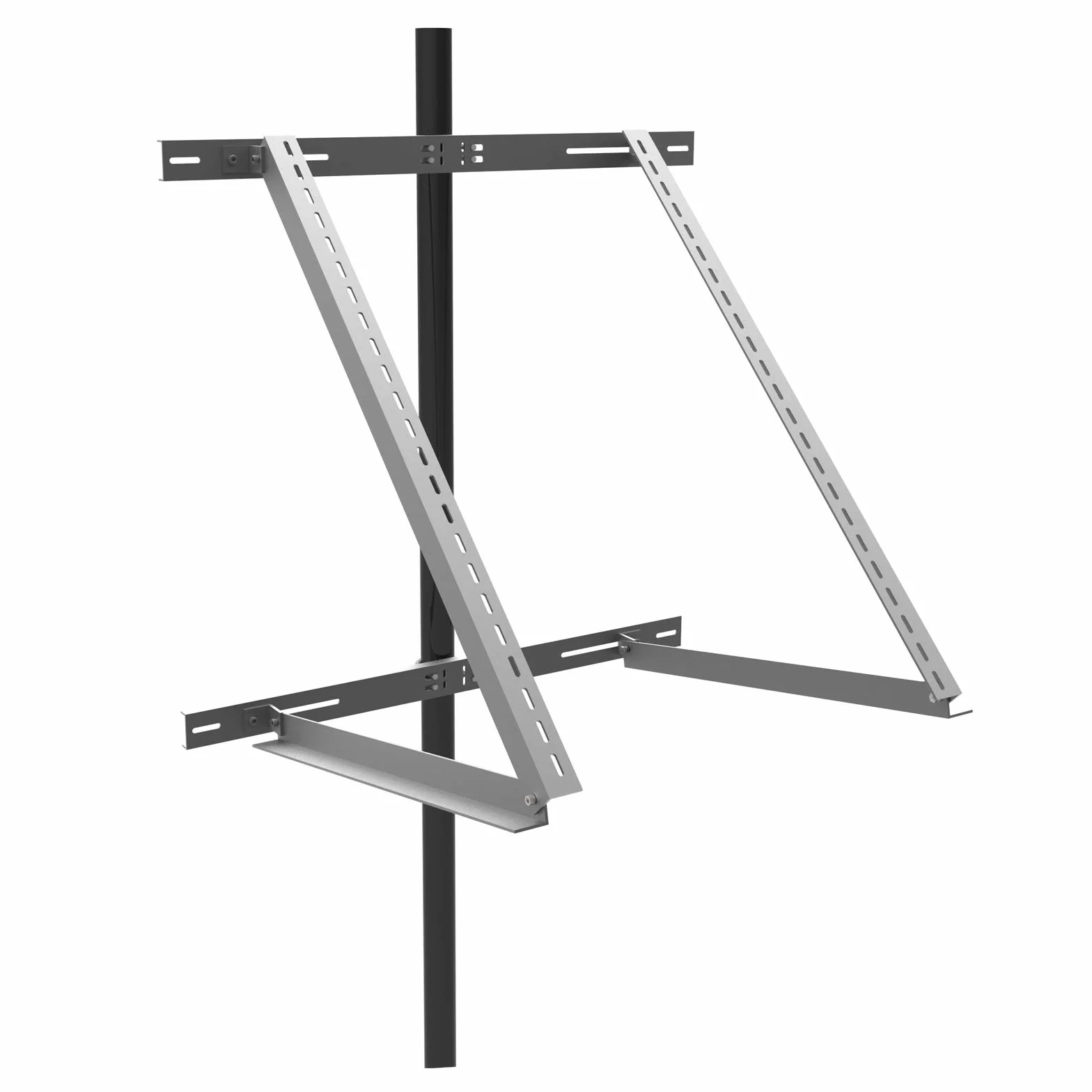 enjoy solar Supporto a palo regolabile in alluminio 30°-60° per pannello solare singolo larghezza 100-680 mm