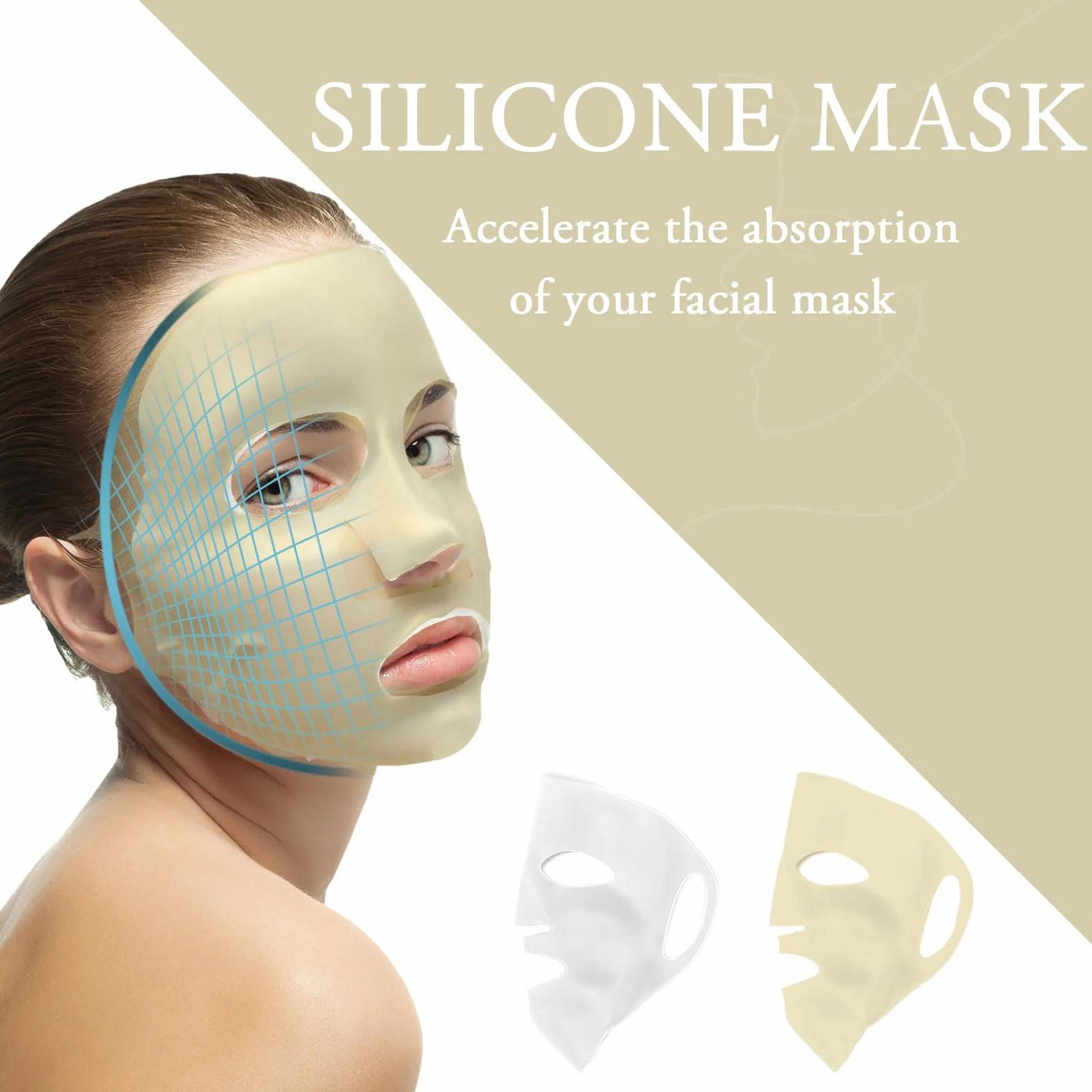 Maschera per la Pelle in Silicone Riutilizzabile, 6 Pezzi Copertura Viso Accessori