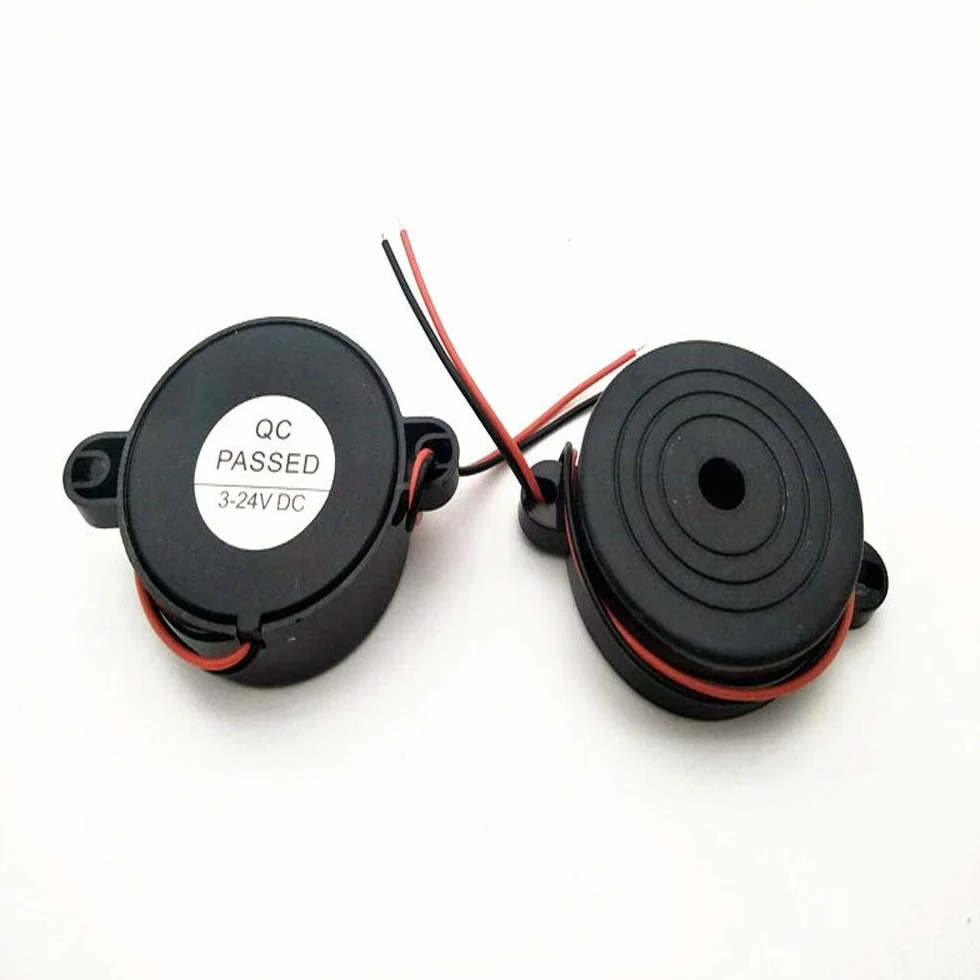 DollaTek 5Pcs DC3-24V Wire Leads Buzzer elettronico piezoelettrico con Audio Industriale