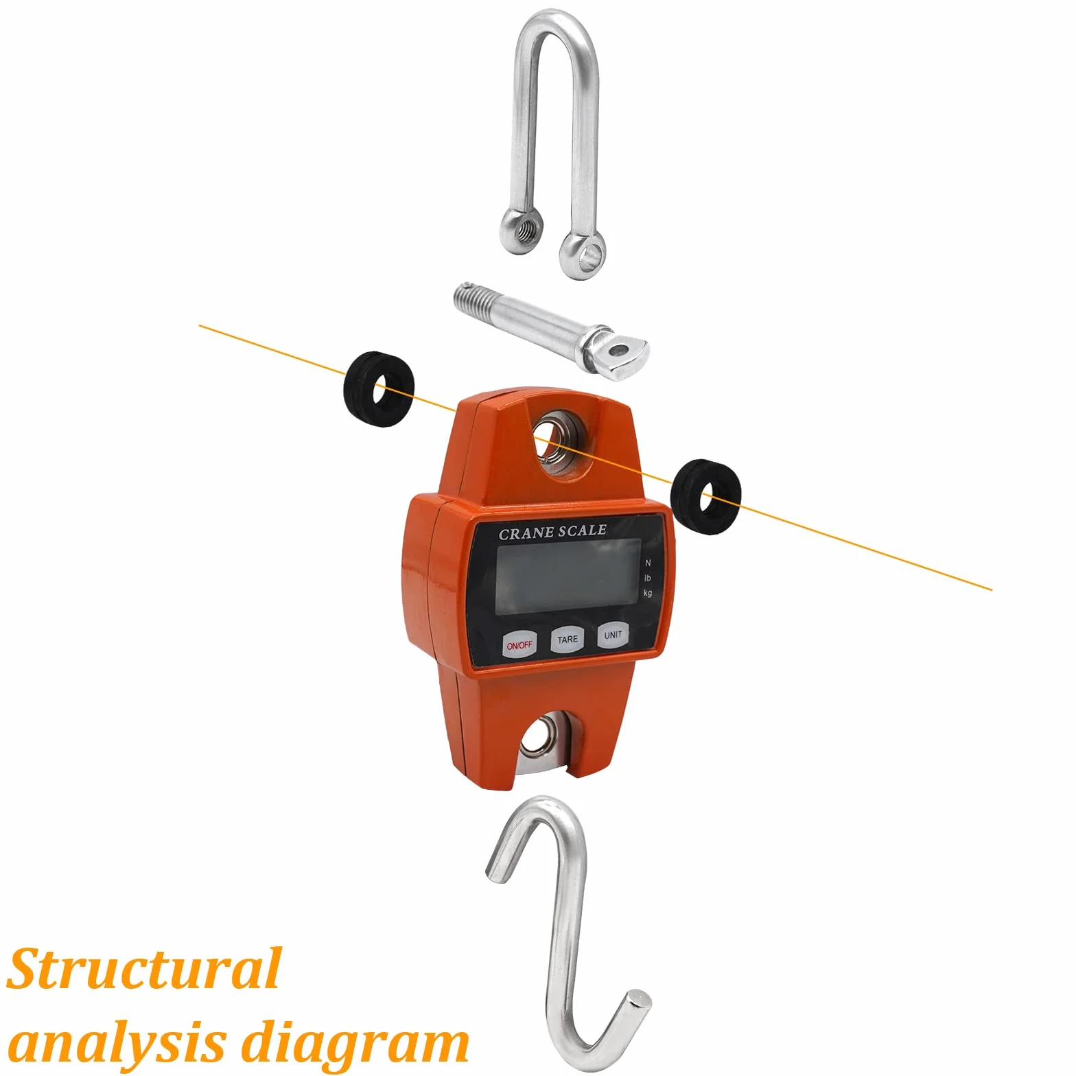 Mini Gru Scala Portatile 300KG LCD Digitale Bilanciamento Elettronico Heavy Duty