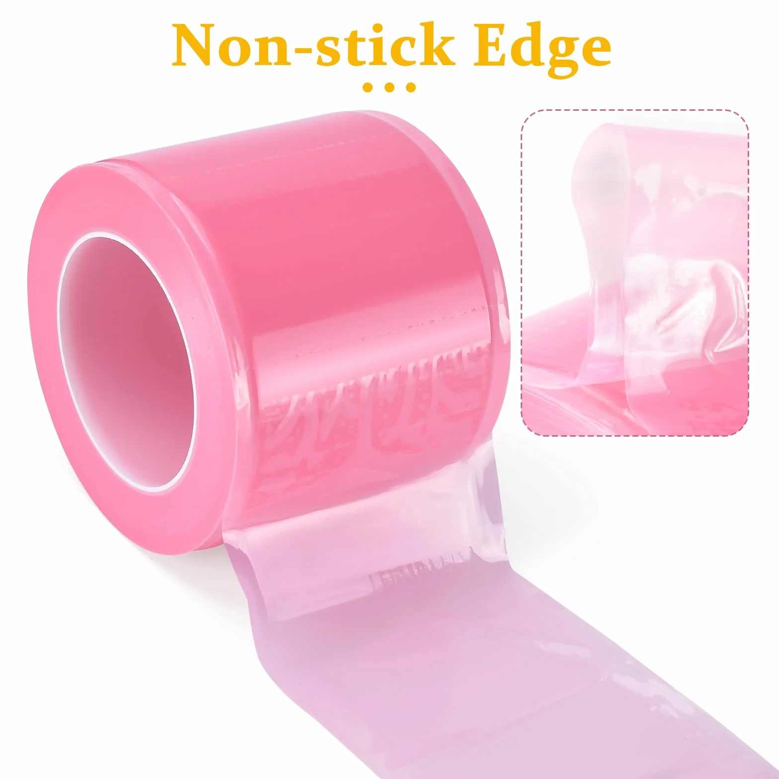 1200pcs Barrier Film Roll Disposable Tattoo Barrier Film Dental Barrier Film Perforated Adhesive Barrier Tape Sheets Tattoo Supplies (Pink)