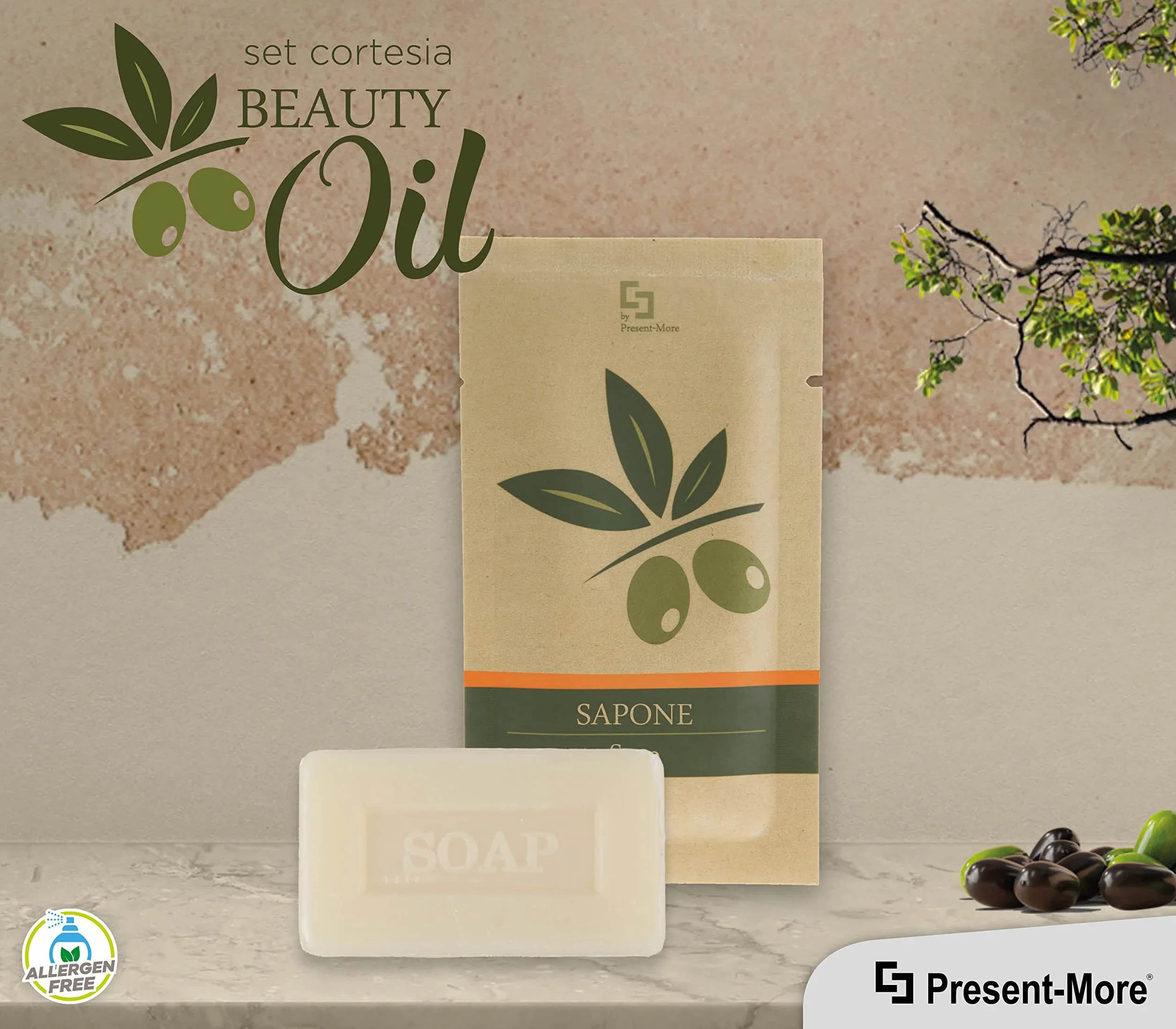Saponette Hotel 15gr Beauty Oil - Confezione da 250 Pezzi - Fragranza Tahitian - Ideale per Hotel e B&B