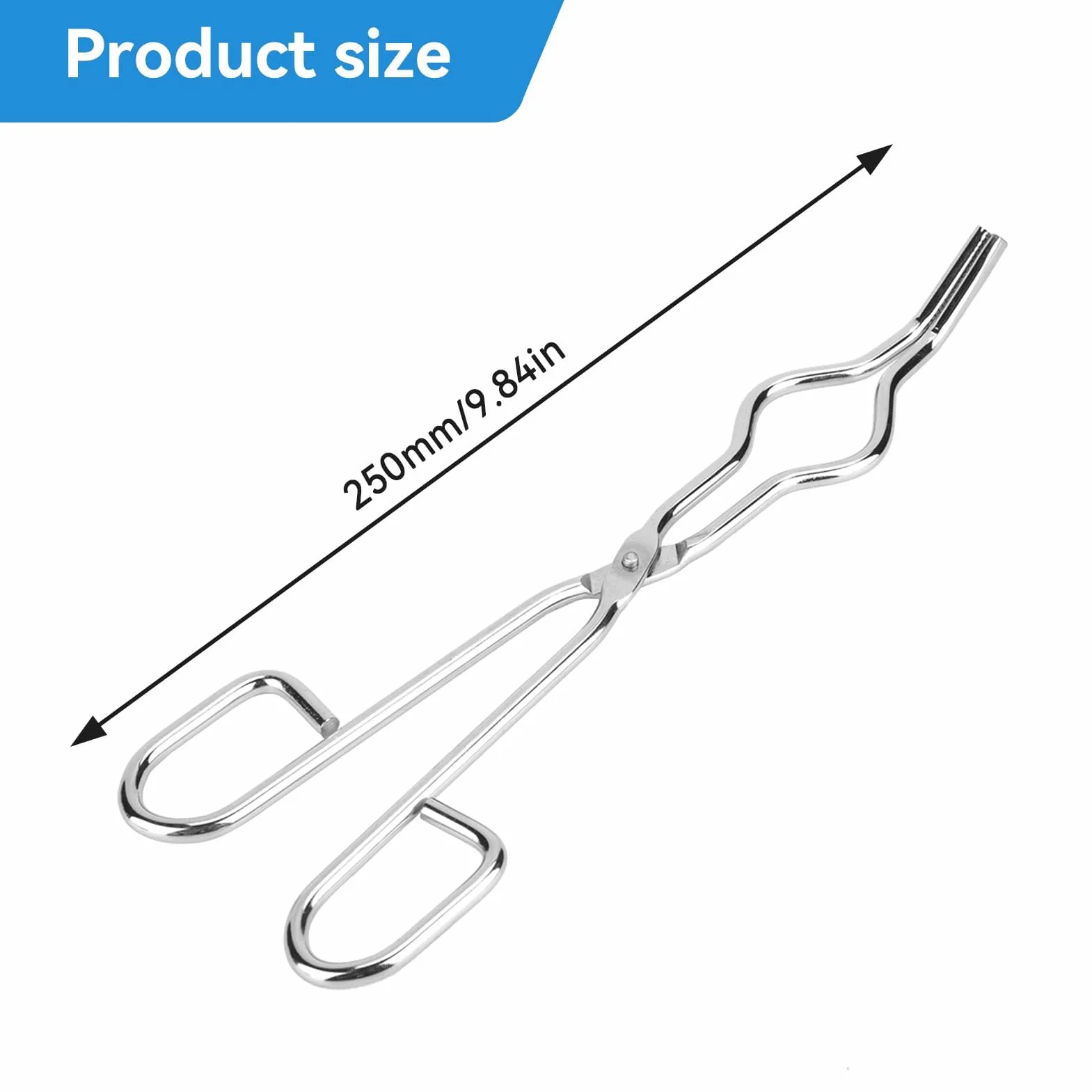Pinze per crogiolo in acciaio inossidabile per laboratorio, Professionale Crogiolo Forcipe Morsetto Becher Pinze portapinze(250mm)