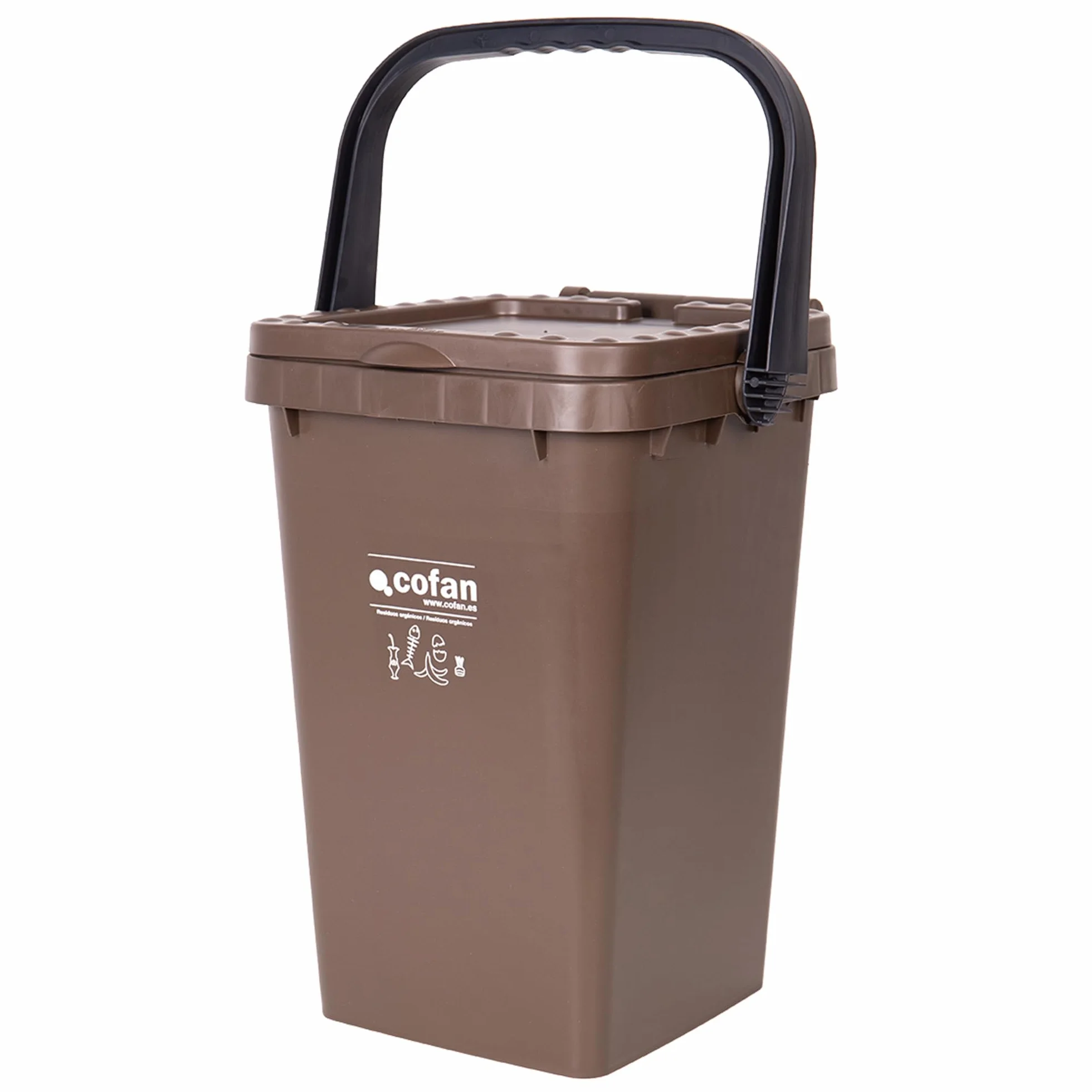 Cofan Contenitore marrone 25L per rifiuti organici Modello Ravioli