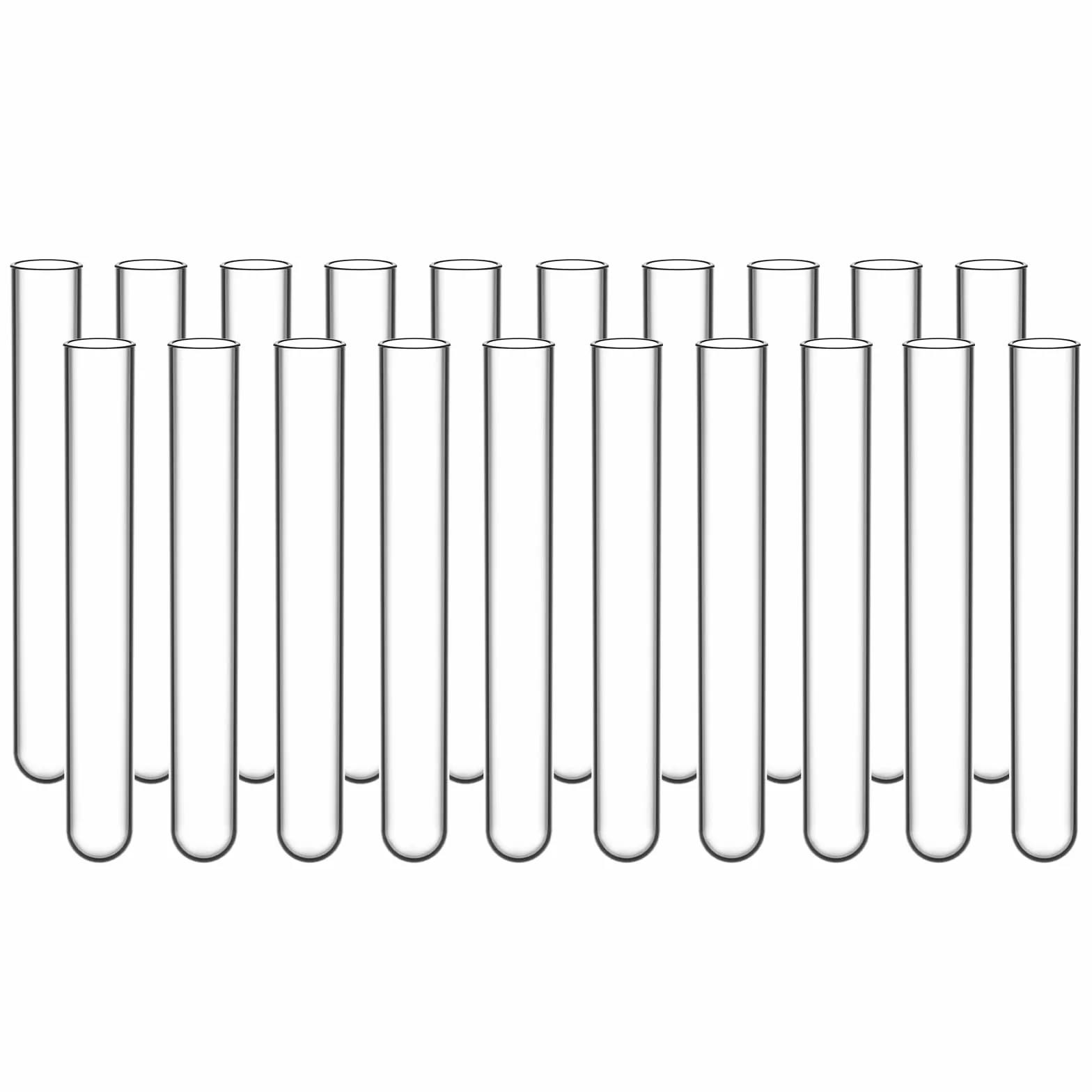 Provetta per Fondo Rotondo in Vetro Borosilicato, 20mm OD x 150mm, Stonylab 20-Pack