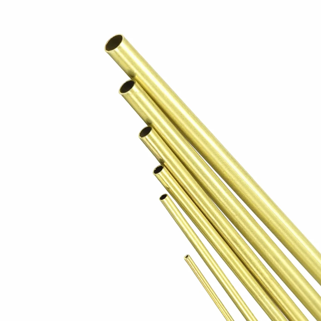 PATIKIL Ottone Tubo 1mm-3.5mm DE x 0.2mm Parete 300mm Lunghezza 6pz Liscio Rotondo