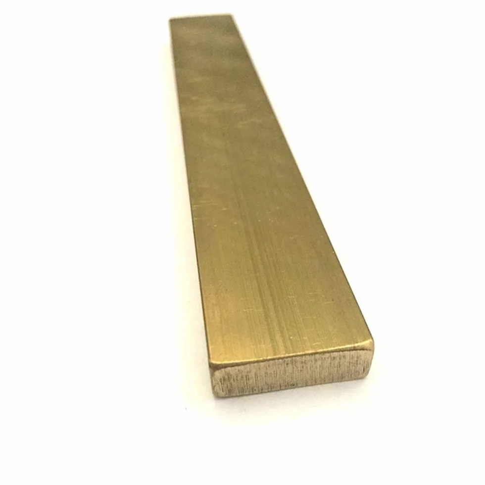 Barra piatta rettangolare in ottone per uso industriale, spessore di 3/4/5/8/10 mm, larghezza di 10/15/20/30/40 mm, lunghezza di 100/150/200/300 mm (#8, 3x15x300 mm)