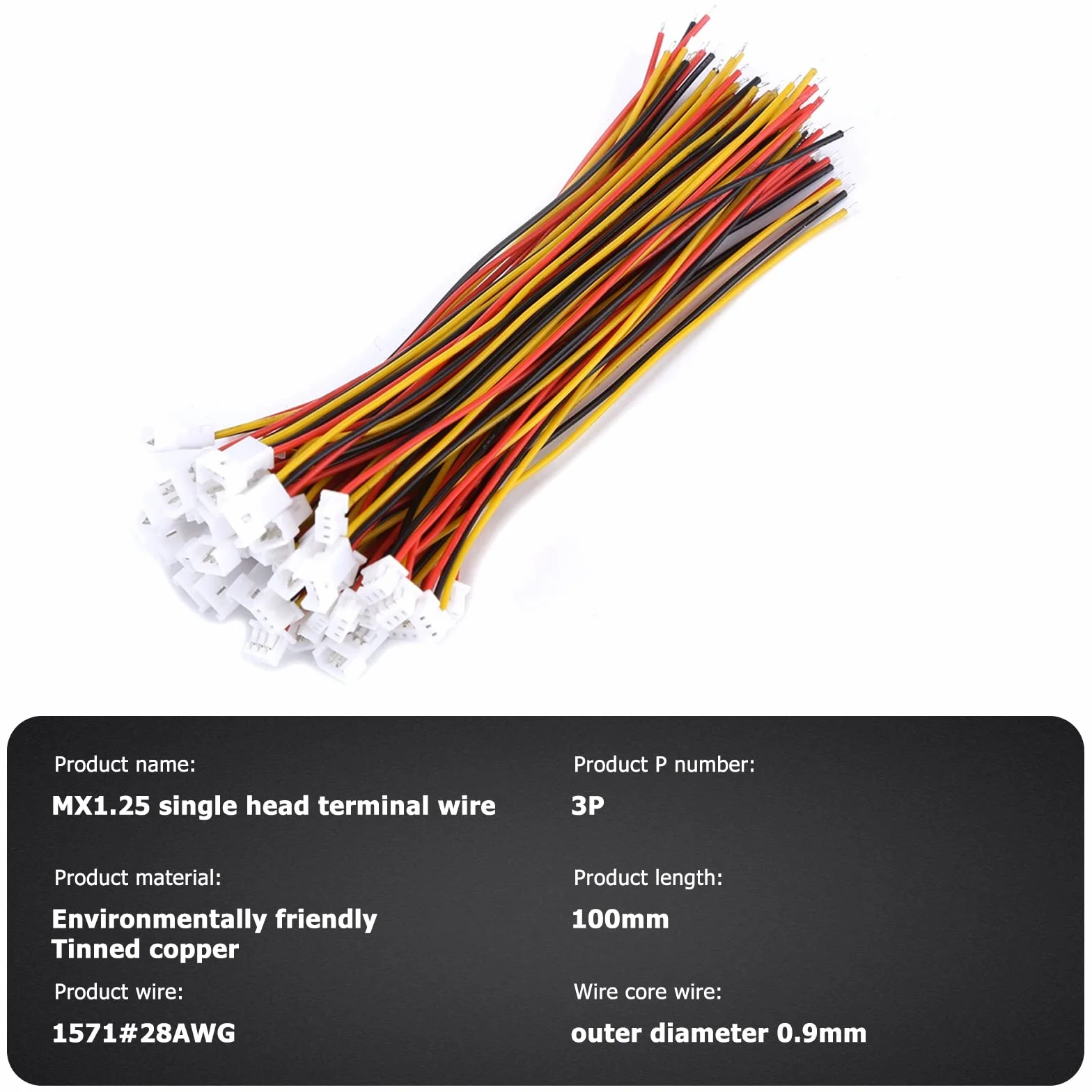DEWIN JST,Microconnettori 3 Pin Connettore Jst 3 Pin Micro Spina Connettore Micro Elettrico Spina 1.25mm con Fili Cavi 40 Paia