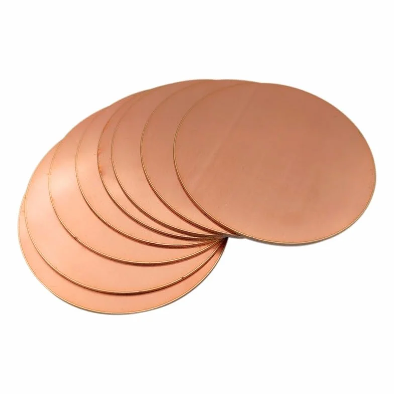 1PC T2 Disco di rame Diametro 10mm a 300mm Piastra rotonda di rame puro Lamiera circolare Spessore 0,3mm a 1,6mm(0.5x150mm)