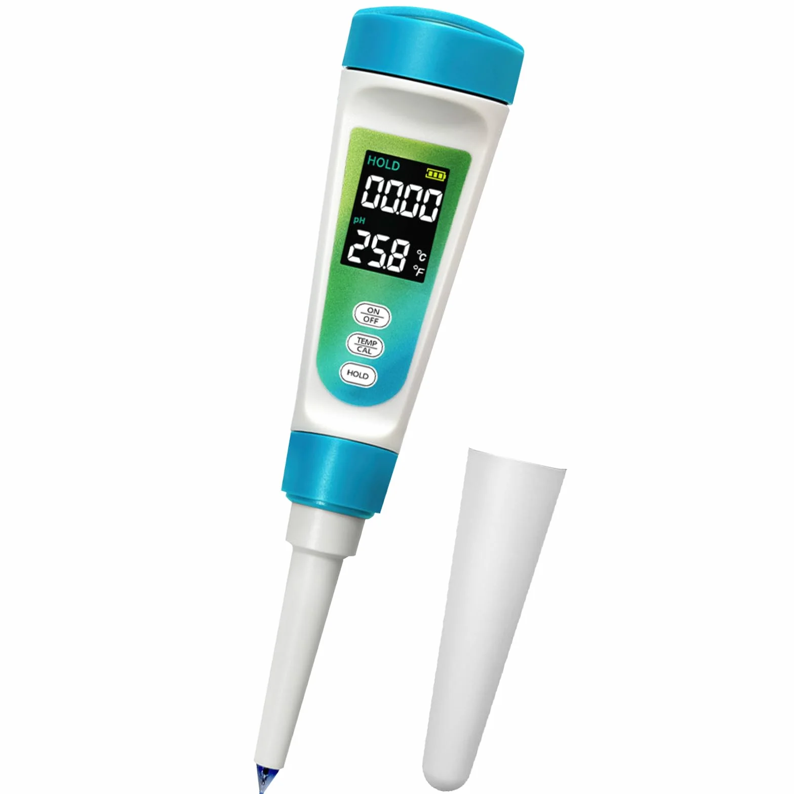 Misuratore di PH per Alimenti, Tester Digitale di PH Professionale con Display LCD retroilluminato e ATC, pHmetro per fermentazione, Alimenti, Carne, Formaggio, Acqua