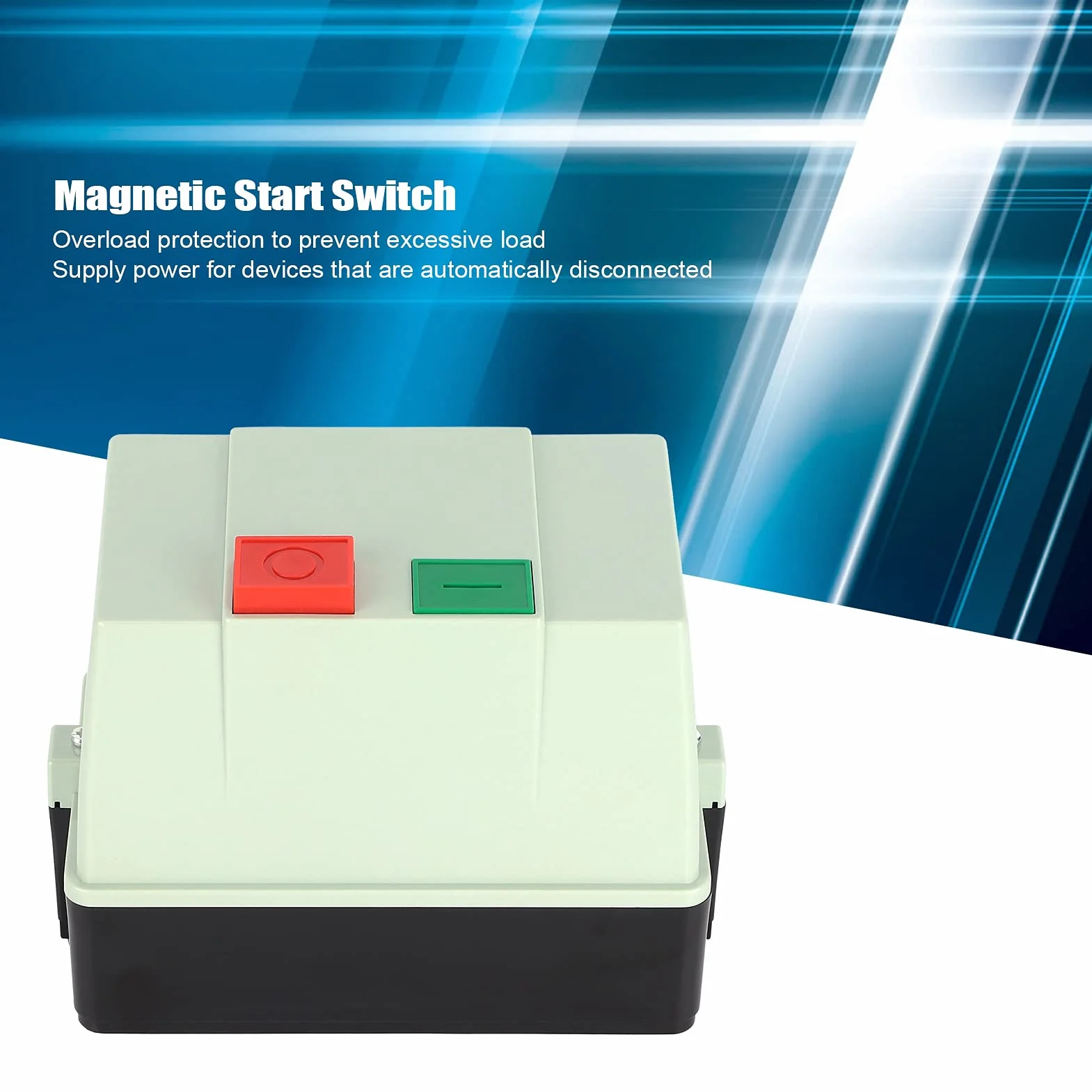 Avviatore Magnetico per Motore Asincrono Trifase, Interruttore Magnetico AC 380V 25-32A con Protezione Sovraccarico/perdita di Fase/guasto di Fase - Funzione di Avviamento Diretto