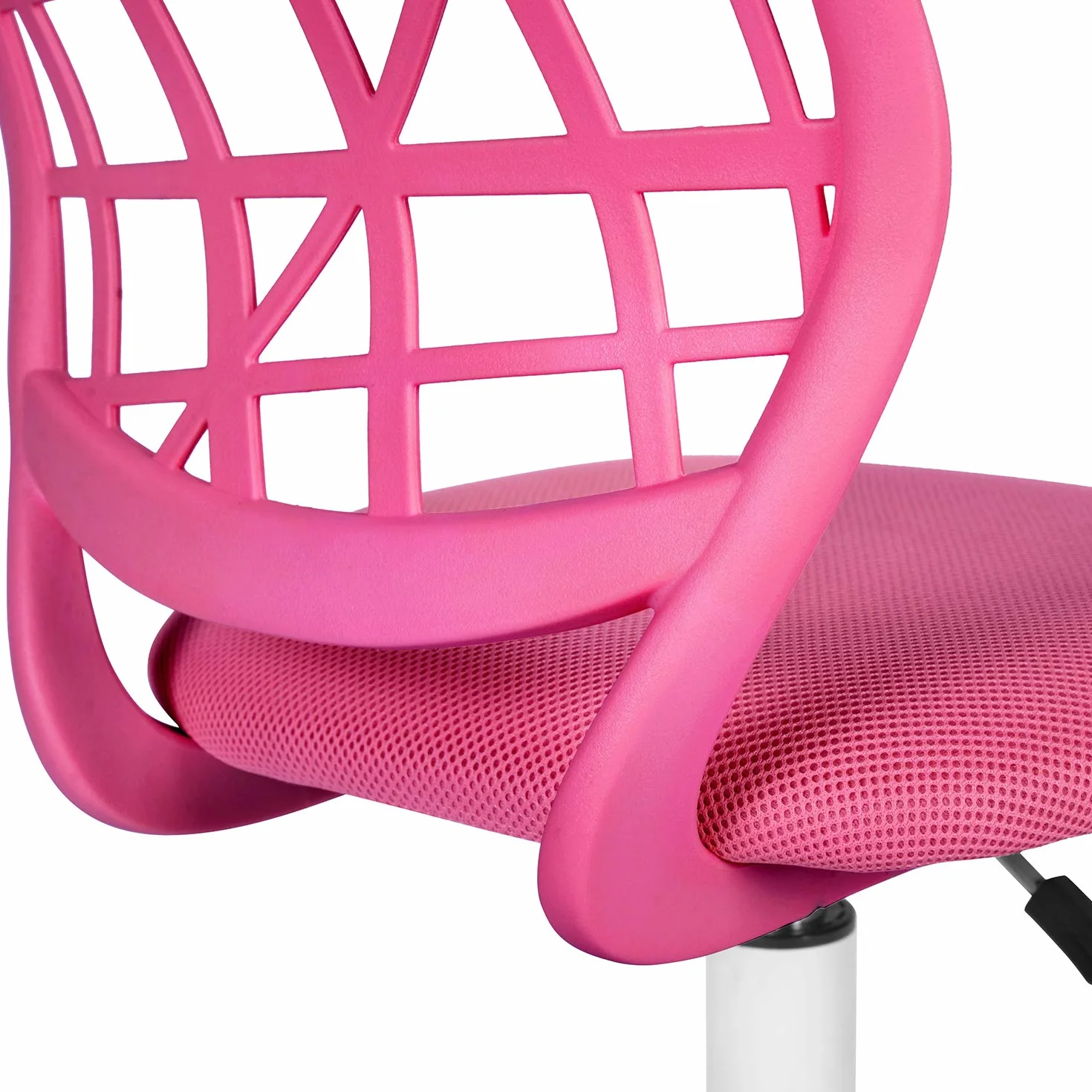 Sedia ergonomica per scuola, schienale in rete traspirante, altezza regolabile, rosa scuro