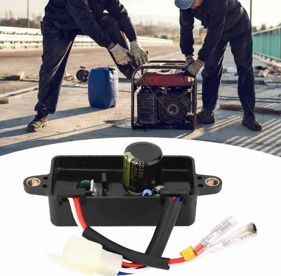 Regolatore di Tensione, Automatico AVR 250V 220UF 6 Fili per Generatore 1-3KW Distanza Tra i Fori 10 cm / 3,9 Pollici