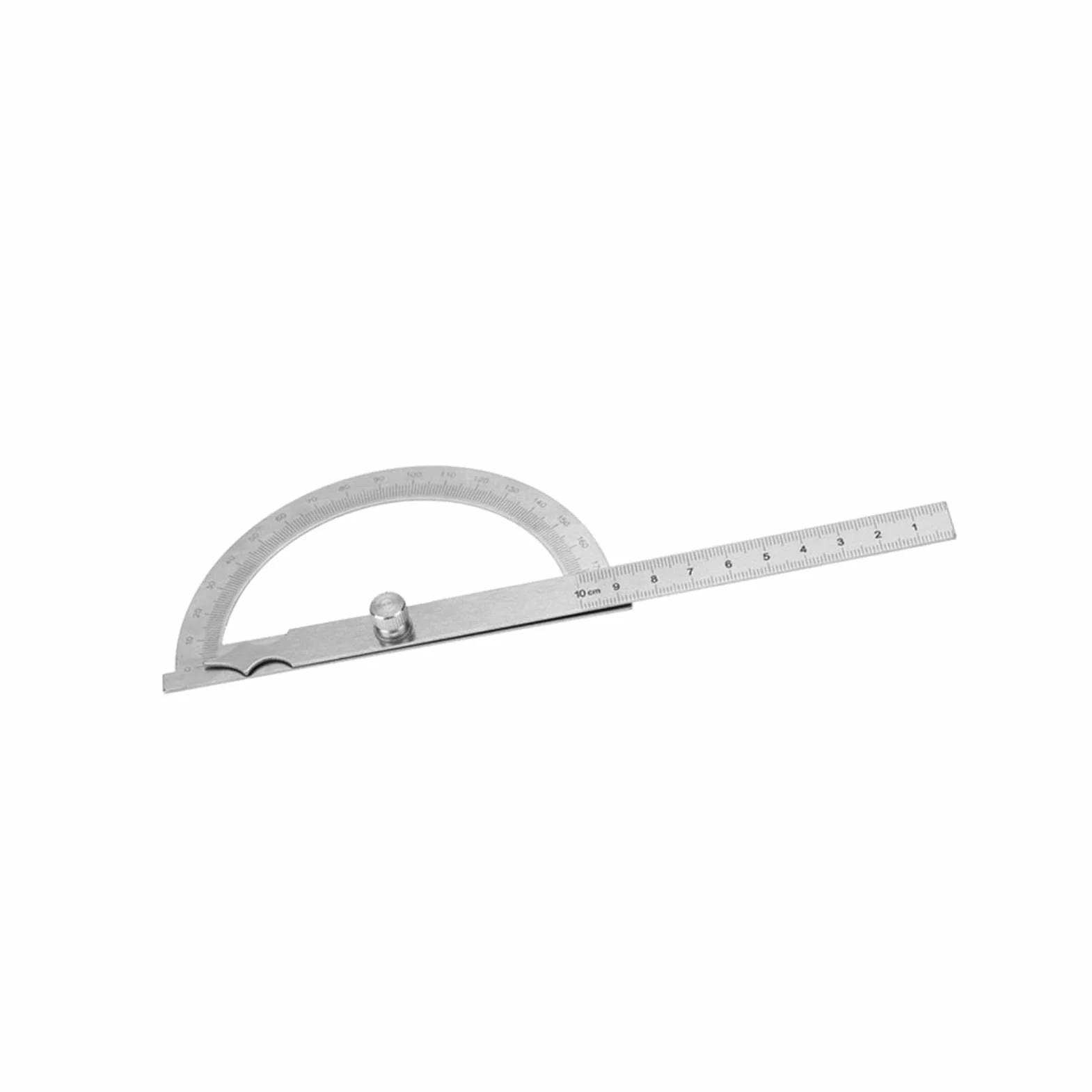 Goniometro acciaio inossidabile 0-180 gradi righello 15cm 120x150mm